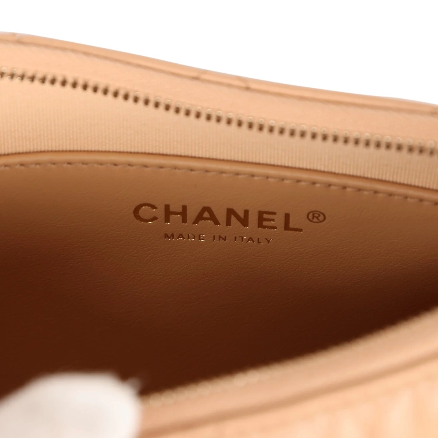 Chanel 19 Hobo Bag Beige Aged Calfskin Brushed Gold Hardware - Image 9