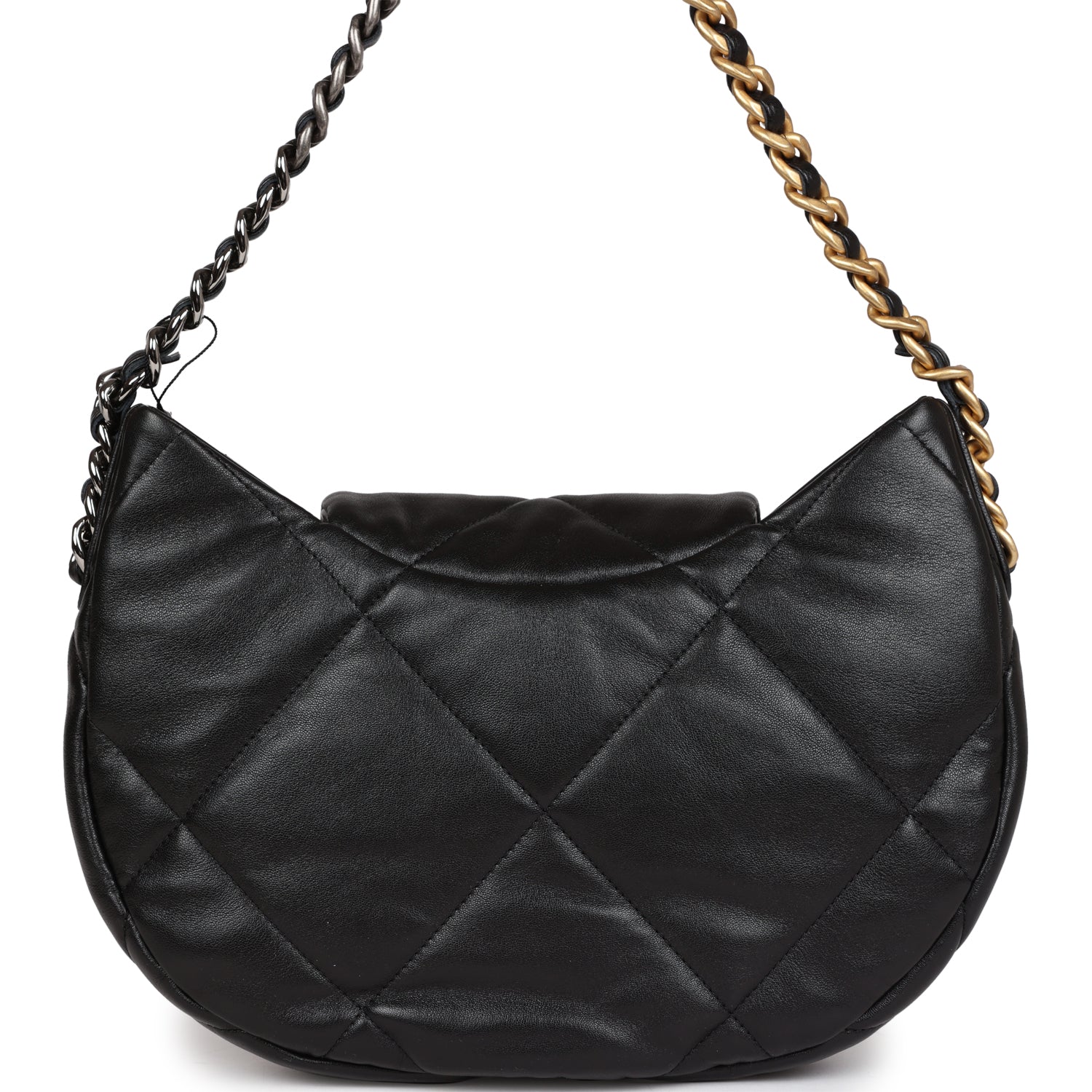 Chanel 19 Hobo Bag Black Lambskin Mixed Metal Hardware - Image 4