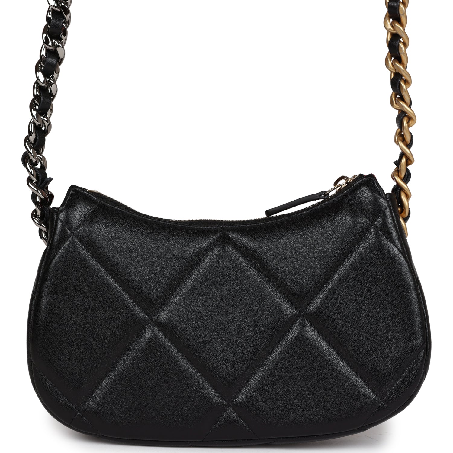 Chanel 19 Hobo Chain Bag Black Calfskin Mixed Metal Hardware - Image 4