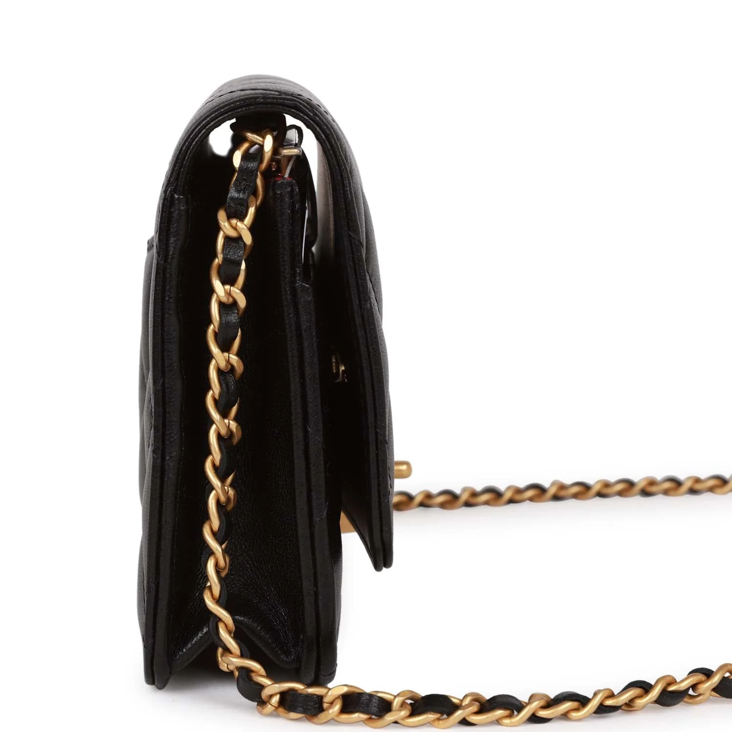 Chanel Heart Wallet on Chain WOC Black Lambskin Antique Gold Hardware - Image 3
