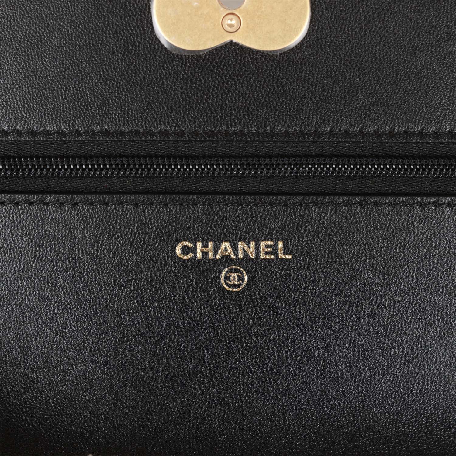 Chanel Heart Wallet on Chain WOC Black Lambskin Antique Gold Hardware - Image 8