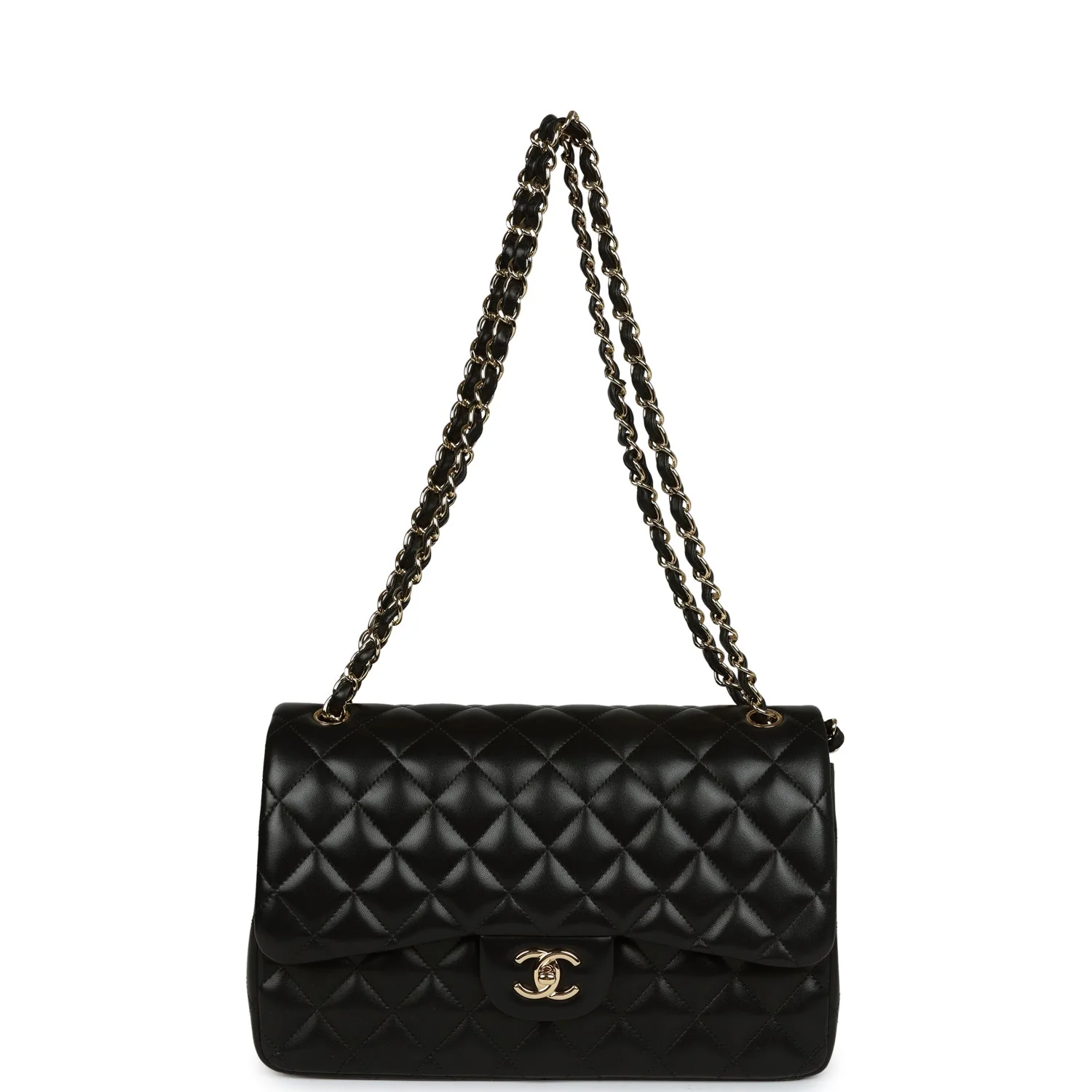 Chanel Jumbo Classic Double Flap Black Lambskin Gold Hardware - Image 7