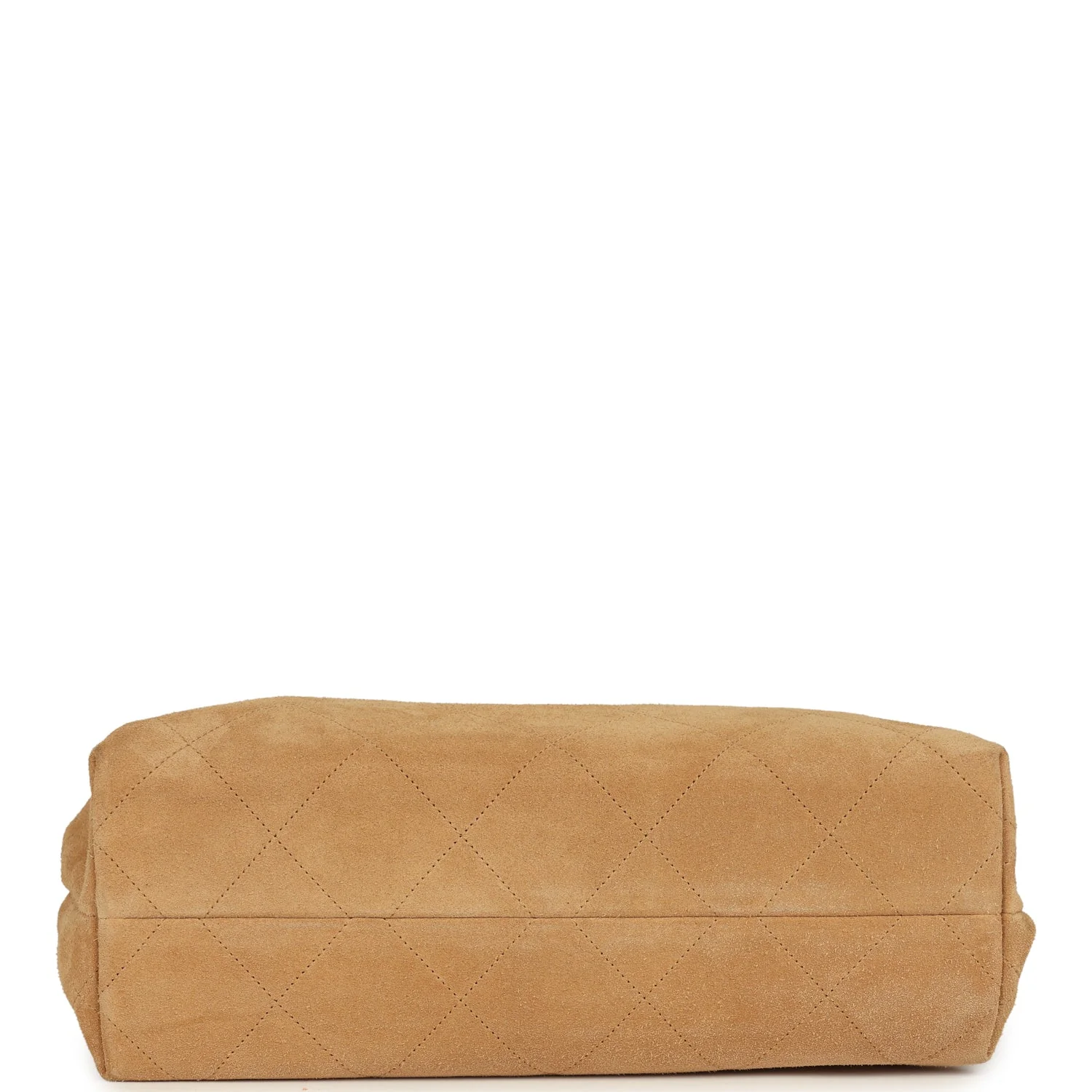 Chanel Maxi Hobo Bag Beige Suede Antique Gold Hardware - Image 6