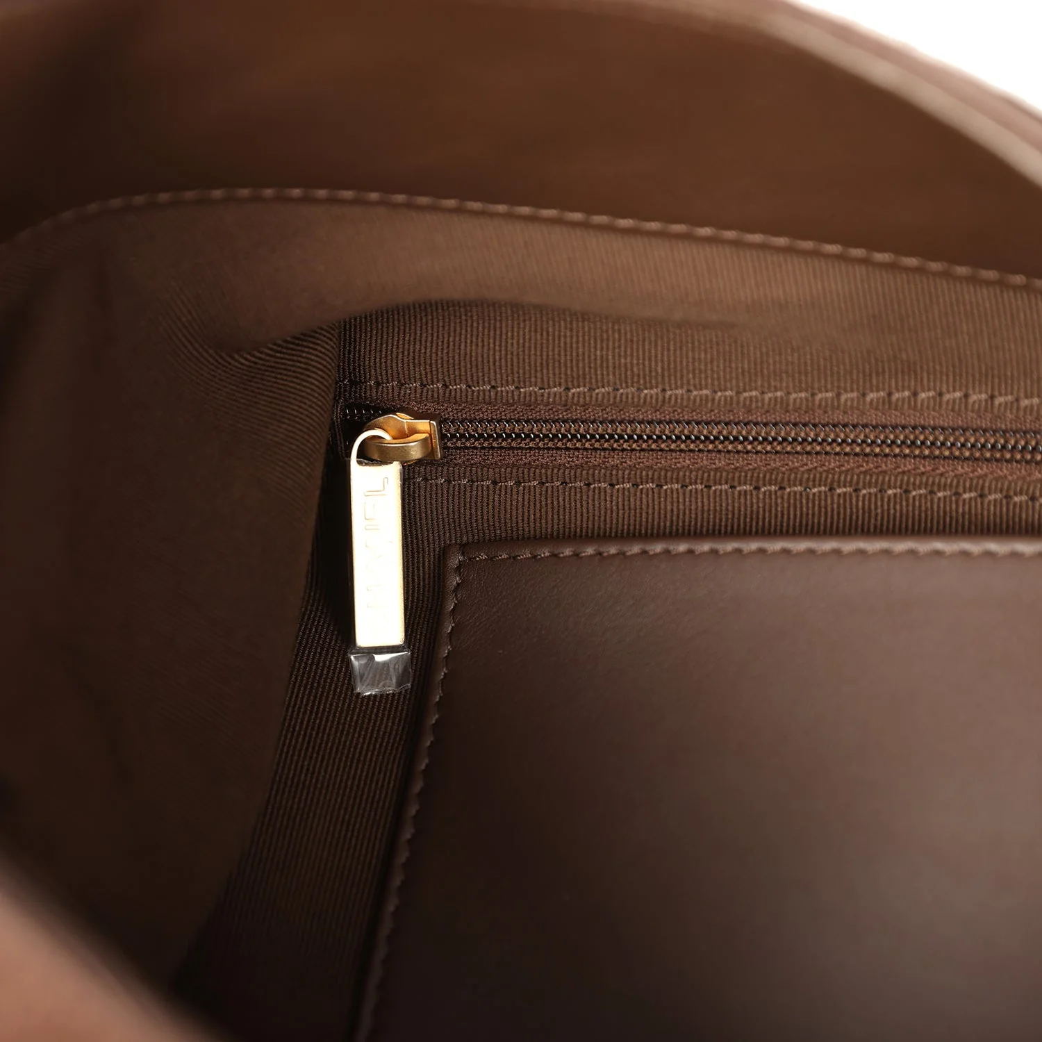 Chanel Maxi Hobo Bag Dark Brown Suede Antique Gold Hardware - Image 10