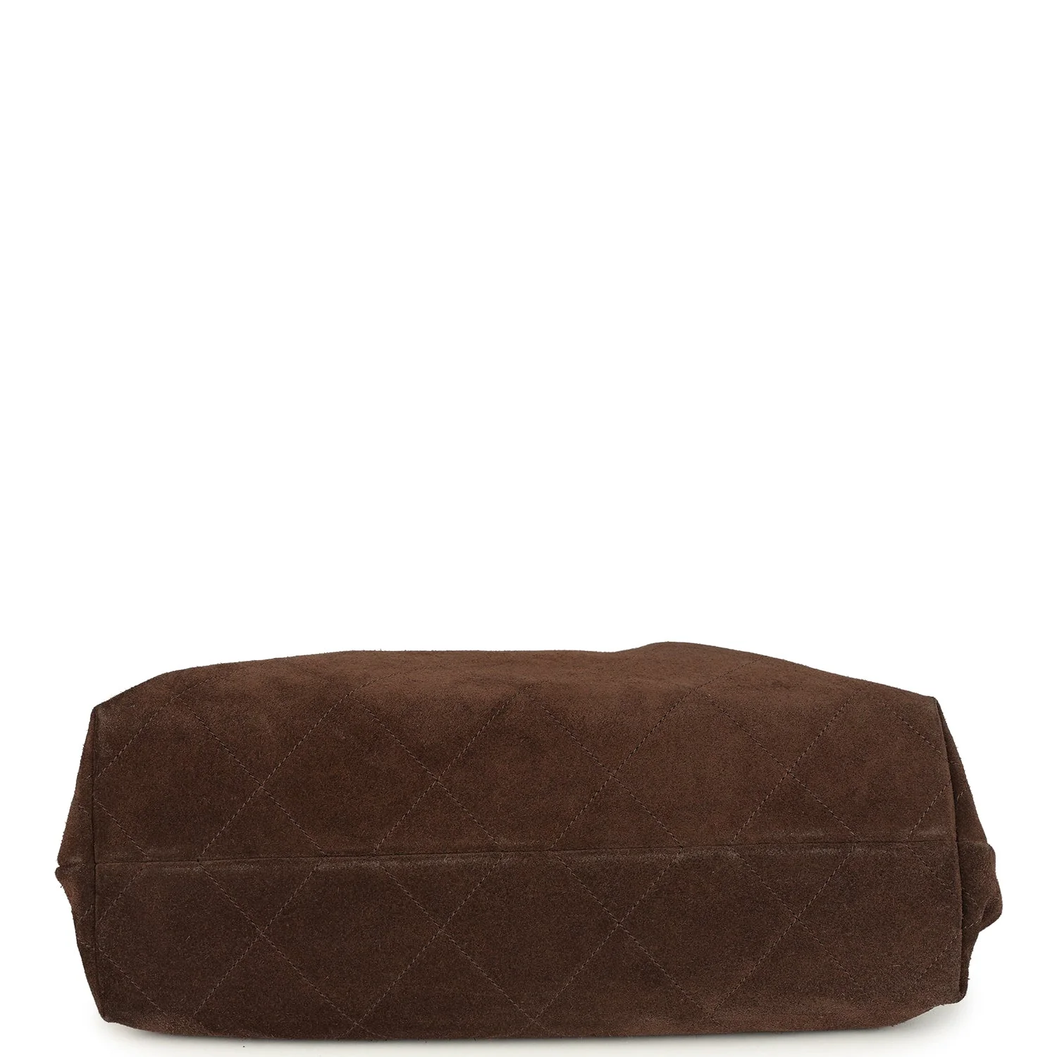 Chanel Maxi Hobo Bag Dark Brown Suede Antique Gold Hardware - Image 7