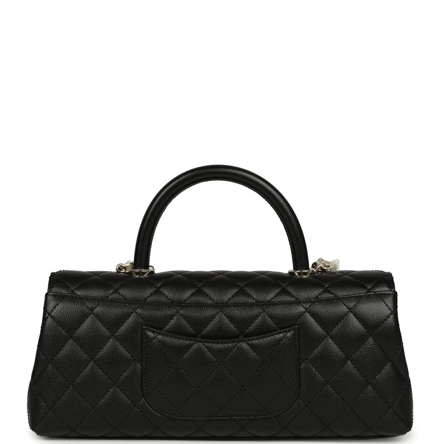 Chanel Maxi Top Handle Long Flap Bag Black Shiny Caviar Light Gold Hardware - Image 4