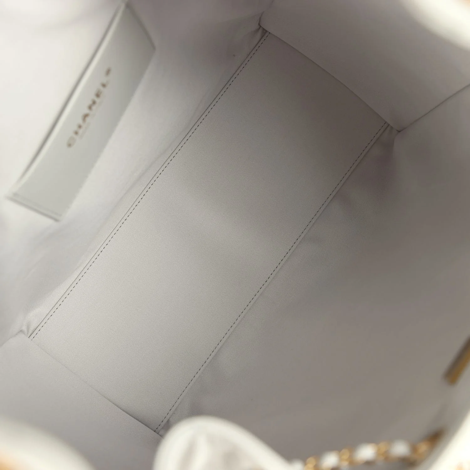 Chanel Medium 25 Hobo Bag Light Grey Caviar Antique Gold Hardware - Image 9