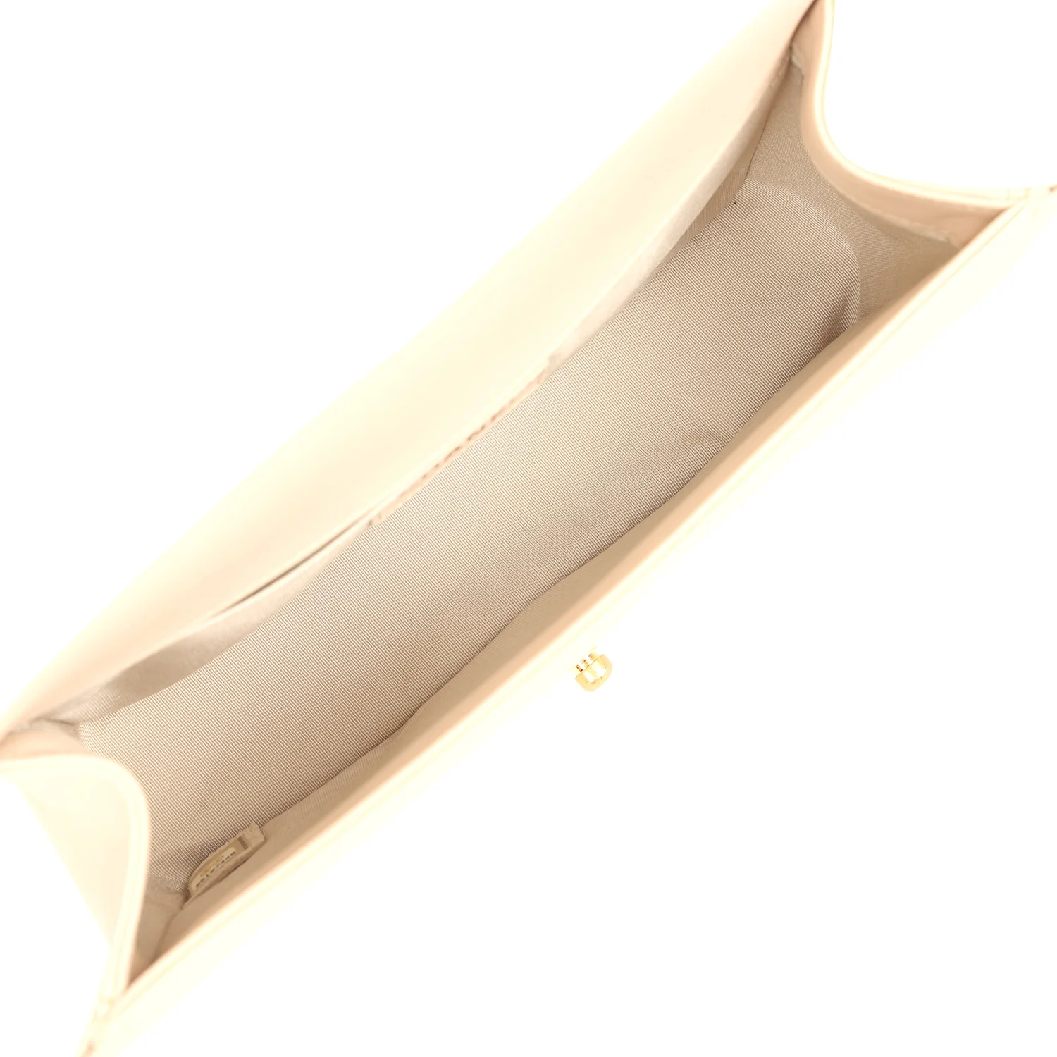 Chanel Medium Boy Bag Cream Lambskin Antique Gold Hardware - Image 8