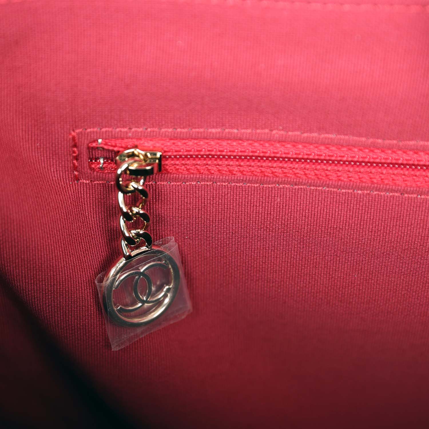 Chanel Medium Deauville Shopping Tote Grey and Pink Tropical Floral Velvet Light Gold Hardware - Image 11