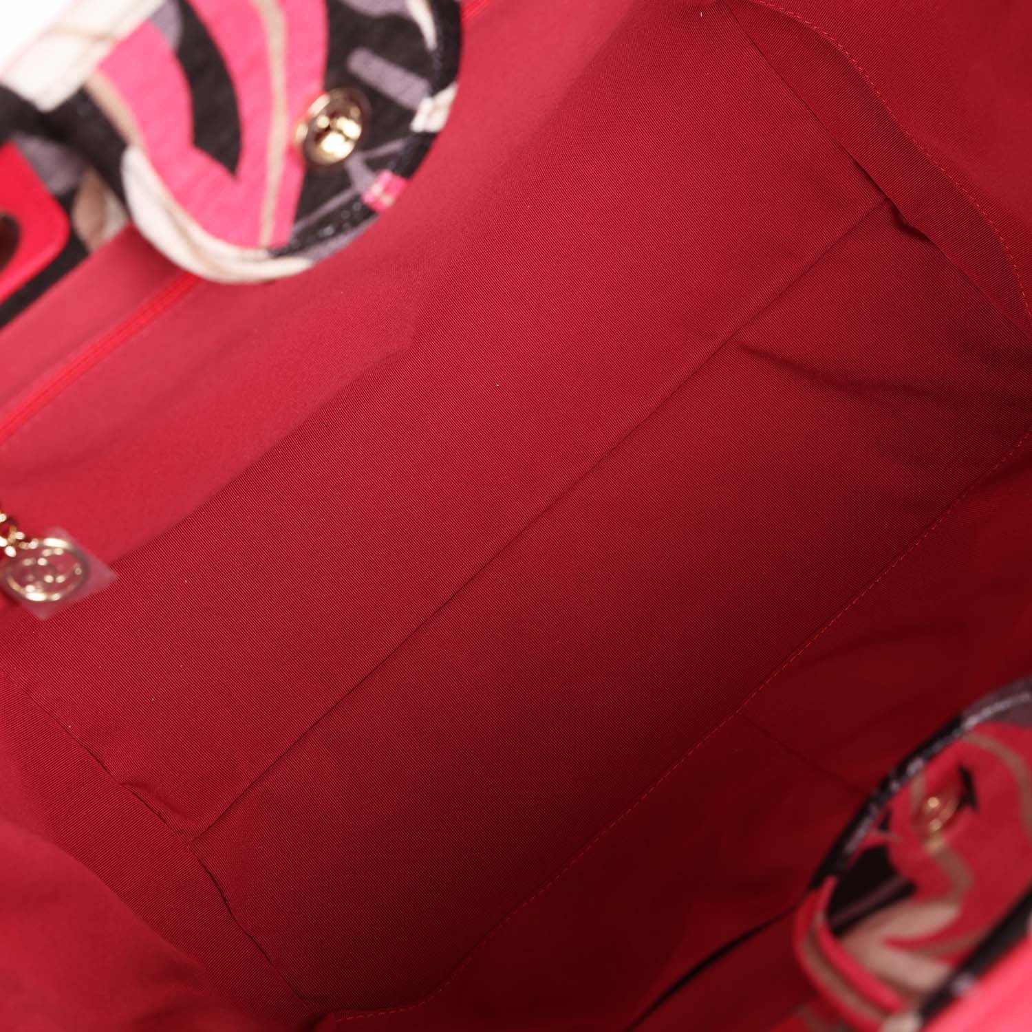 Chanel Medium Deauville Shopping Tote Grey and Pink Tropical Floral Velvet Light Gold Hardware - Image 9