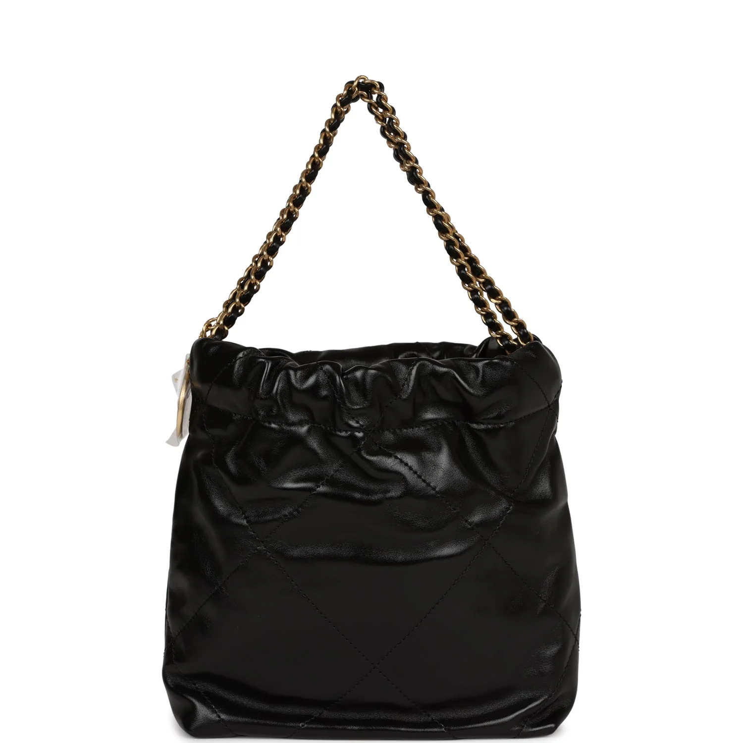 Chanel Mini 22 Bag Black Calfskin Gold Hardware - Image 4