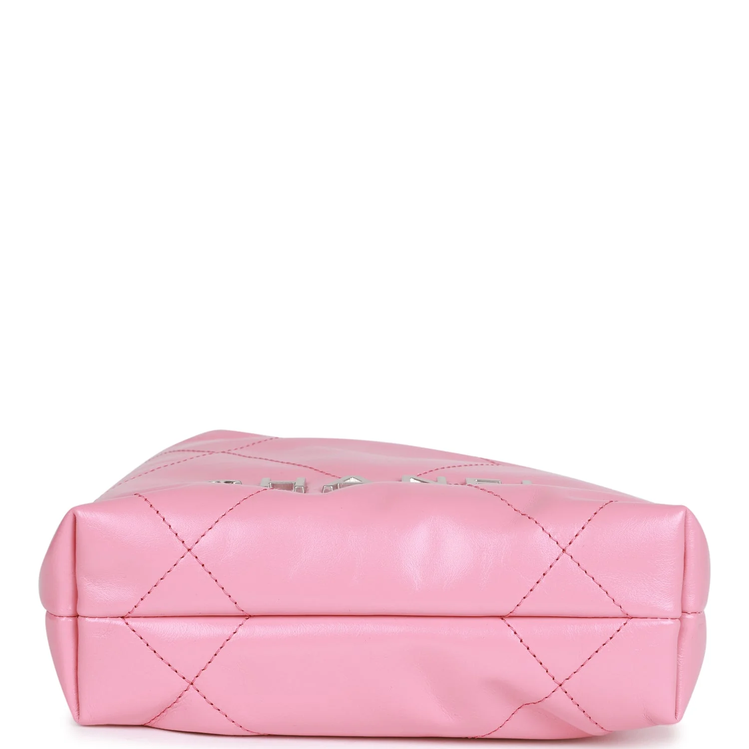 Chanel Mini 22 Bag Pink Calfskin Silver Hardware - Image 7