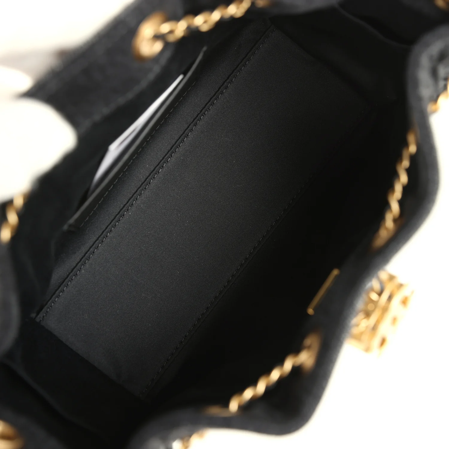 Chanel Mini 25 Hobo Bag Black Washed Denim Antique Gold Hardware - Image 8