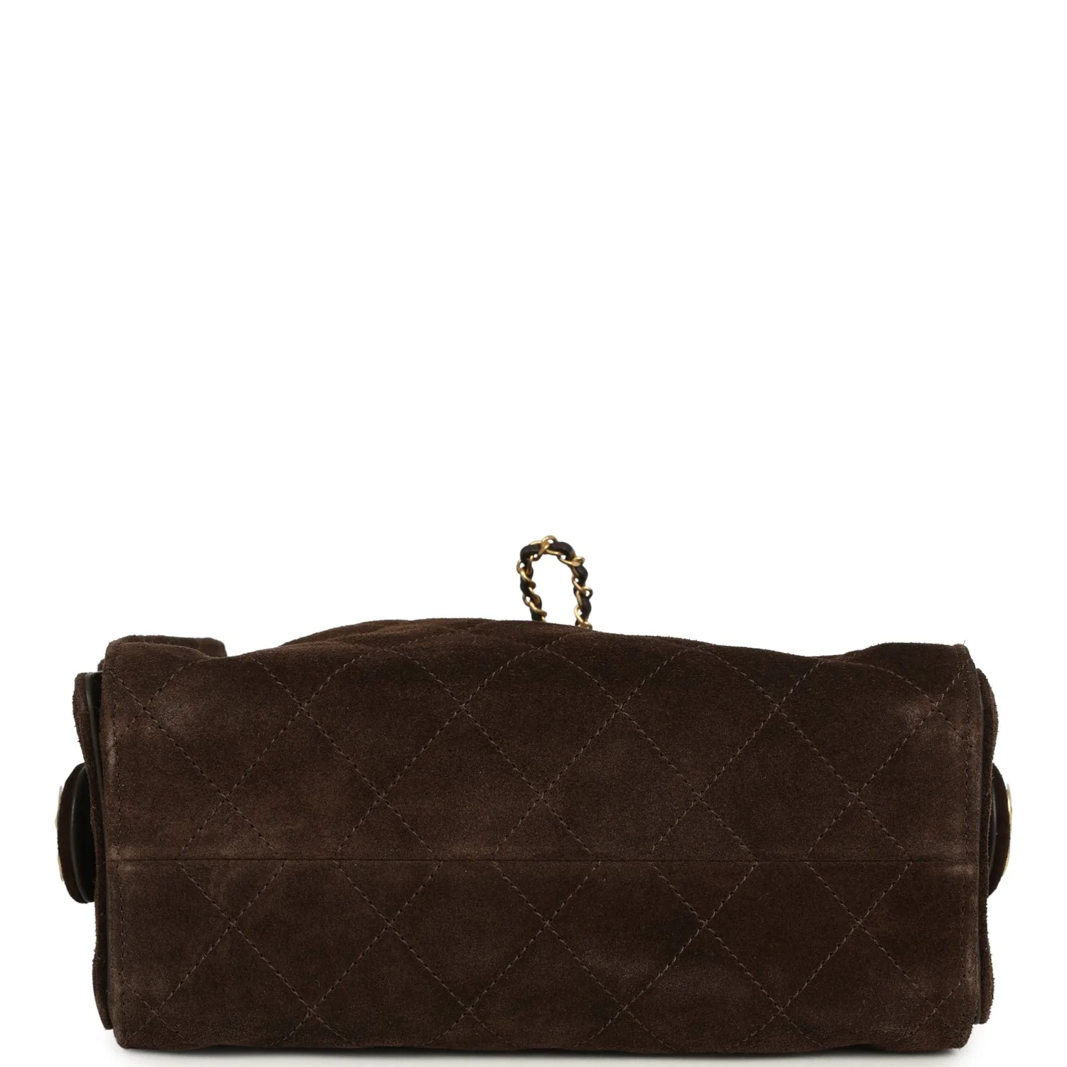 Chanel Mini 25 Hobo Bag Dark Brown Suede Antique Gold Hardware - Image 7