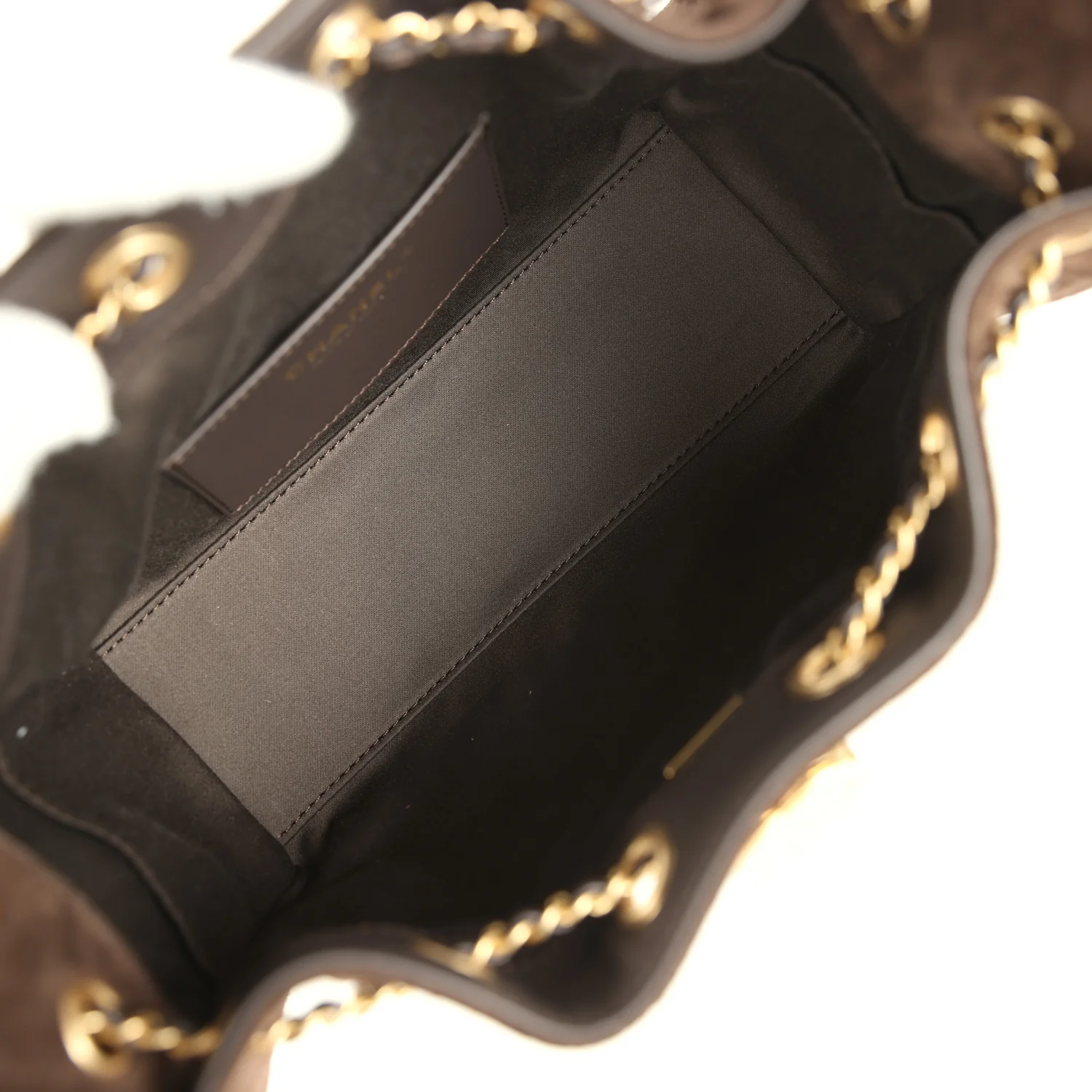 Chanel Mini 25 Hobo Bag Dark Brown Suede Antique Gold Hardware - Image 8