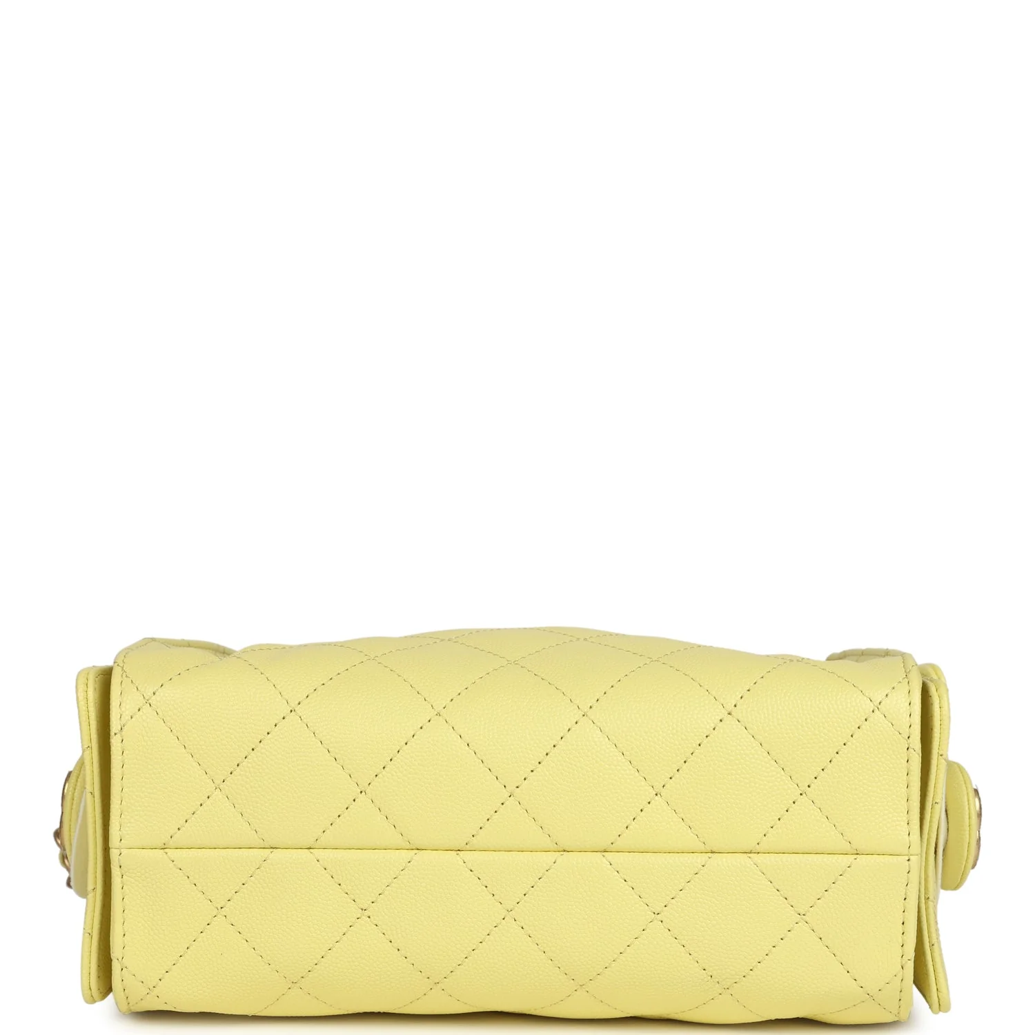 Chanel Mini 25 Hobo Bag Light Yellow Caviar Antique Gold Hardware - Image 7