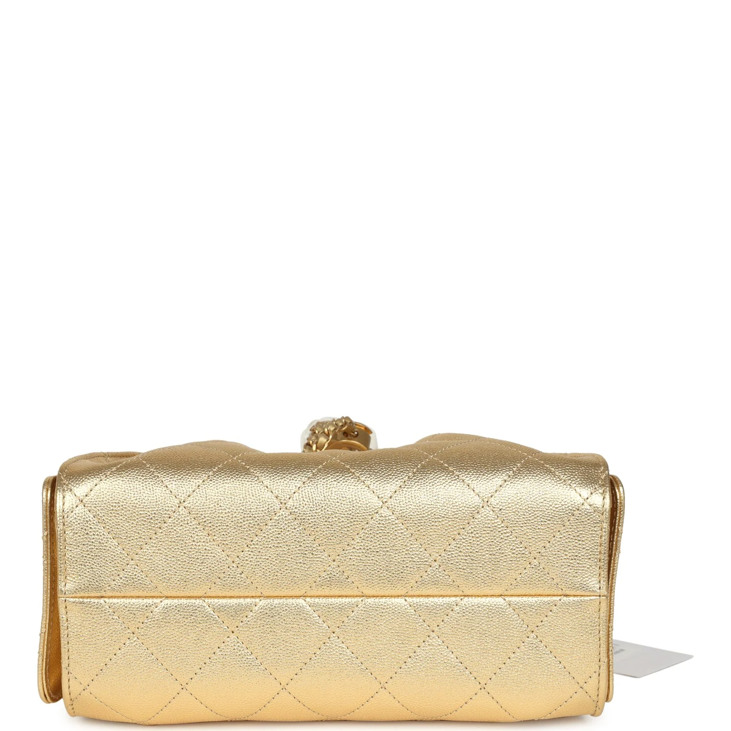 Chanel Mini 25 Hobo Bag Metallic Gold Caviar Caviar Antique Gold Hardware - Image 7