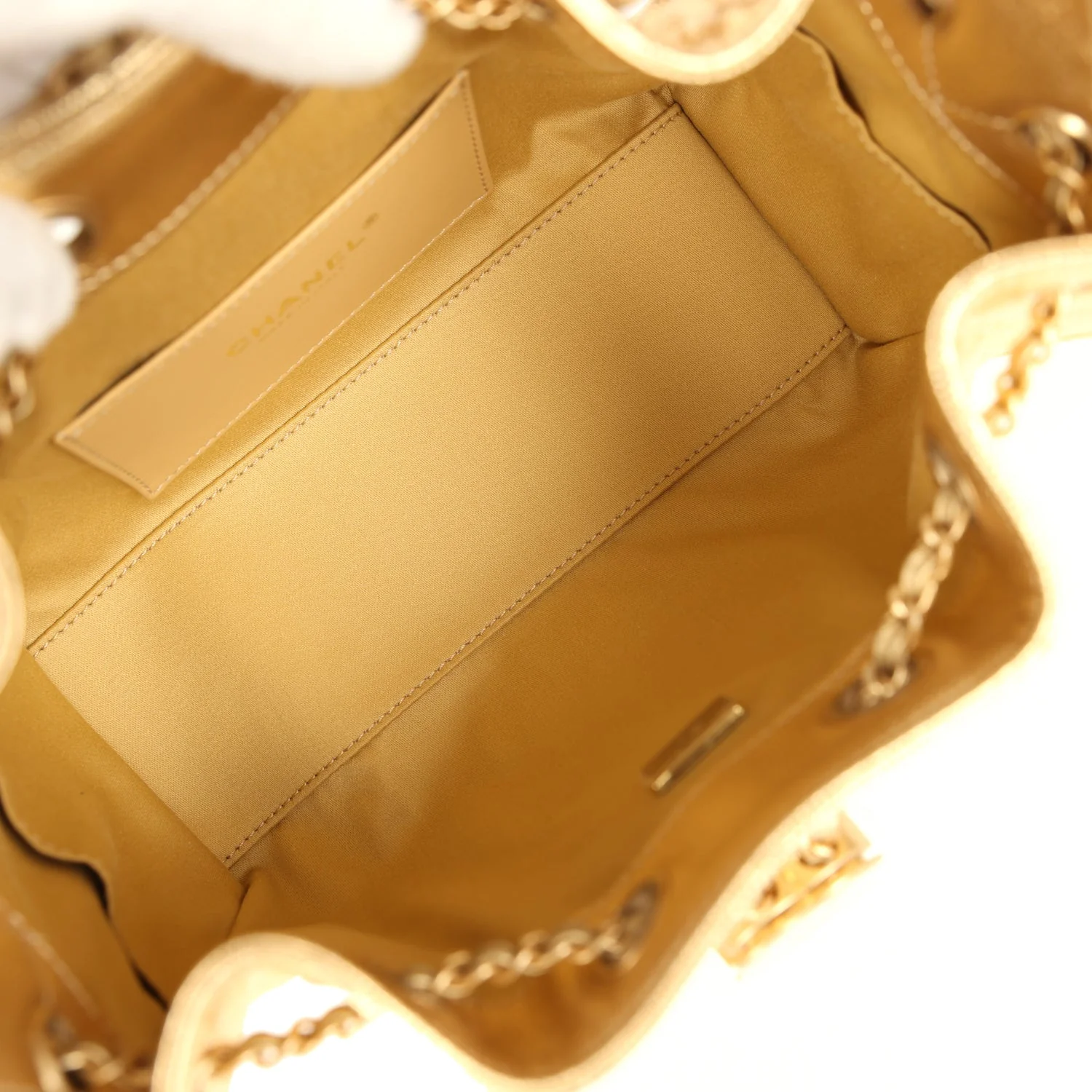 Chanel Mini 25 Hobo Bag Metallic Gold Caviar Caviar Antique Gold Hardware - Image 8