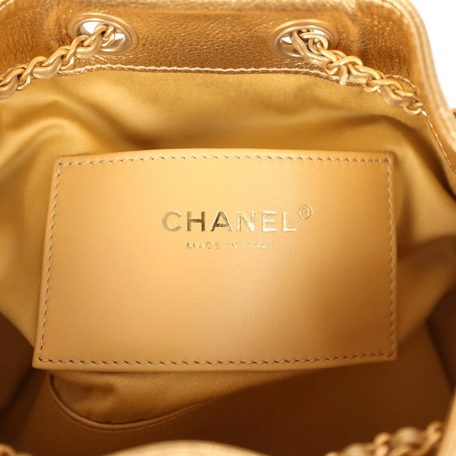 Chanel Mini 25 Hobo Bag Metallic Gold Caviar Caviar Antique Gold Hardware - Image 9