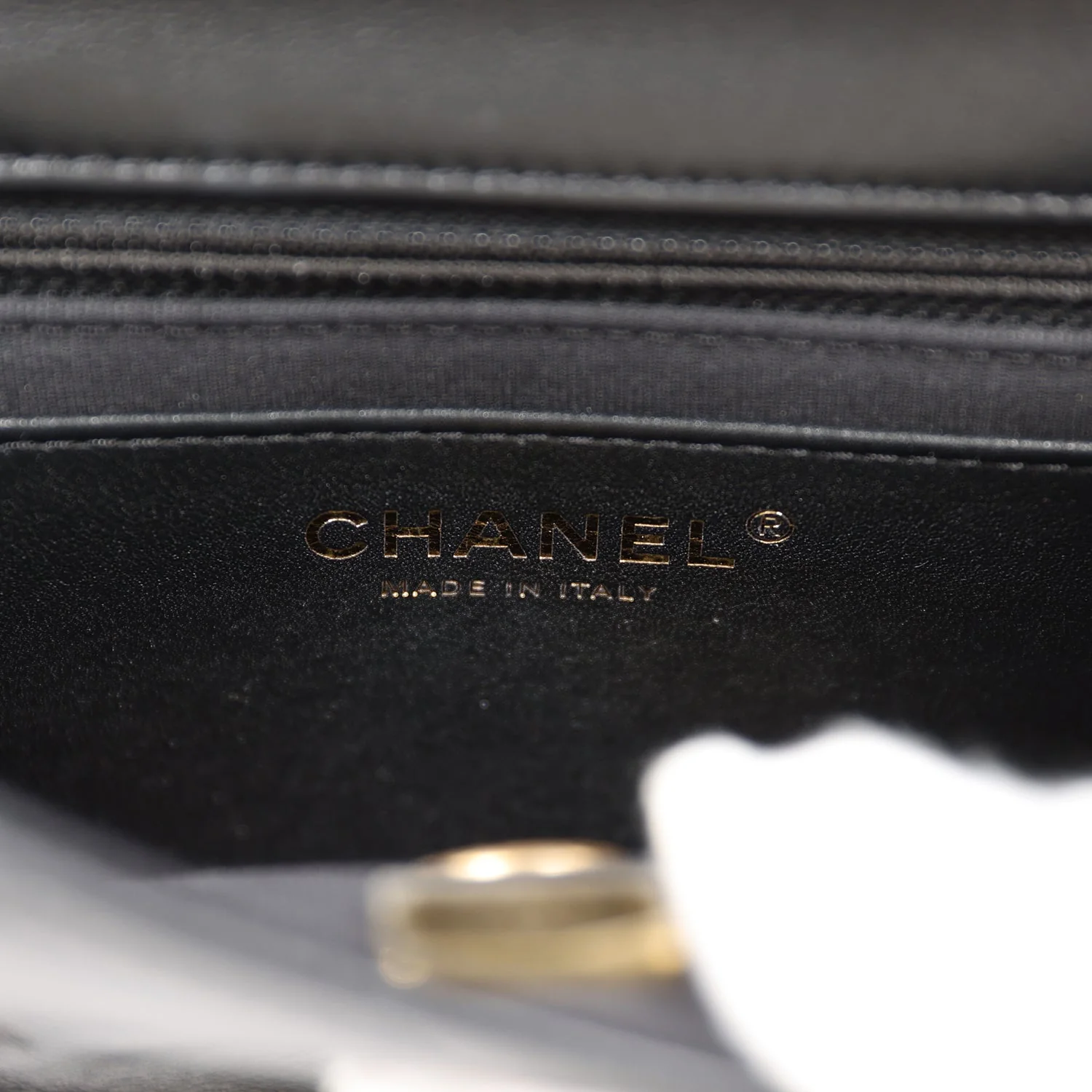 Chanel Mini Charms Flap Bag Black Lambskin Brushed Gold Hardware - Image 10