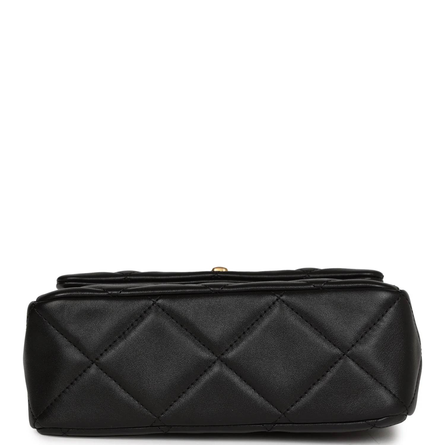 Chanel Mini Charms Flap Bag Black Lambskin Brushed Gold Hardware - Image 6