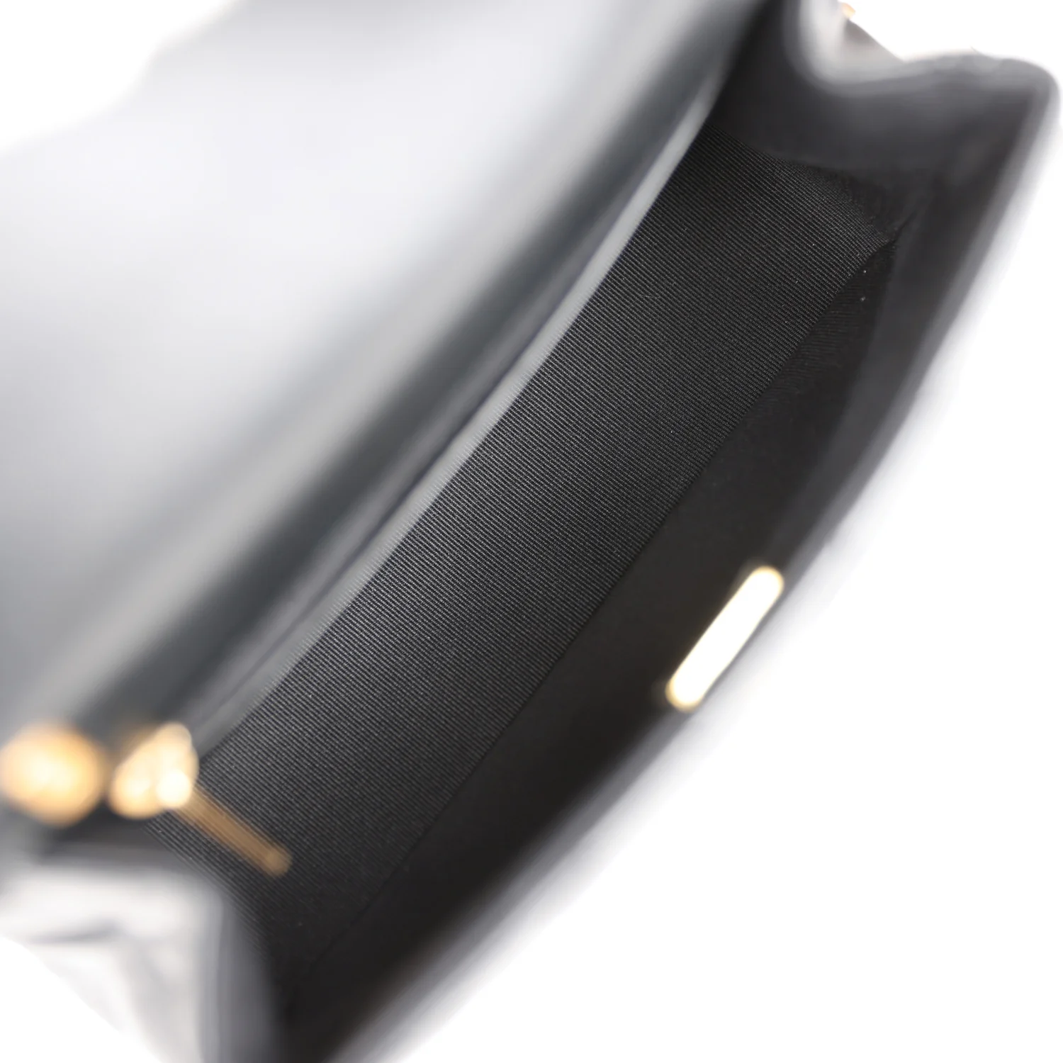 Chanel Mini Charms Flap Bag Black Lambskin Brushed Gold Hardware - Image 9