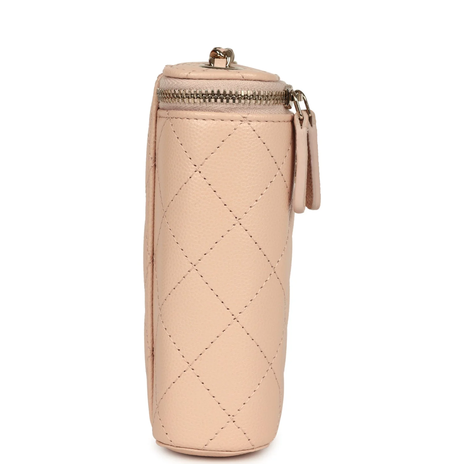 Chanel Mini Clutch Vanity Bag Beige Caviar Light Gold Hardware - Image 3