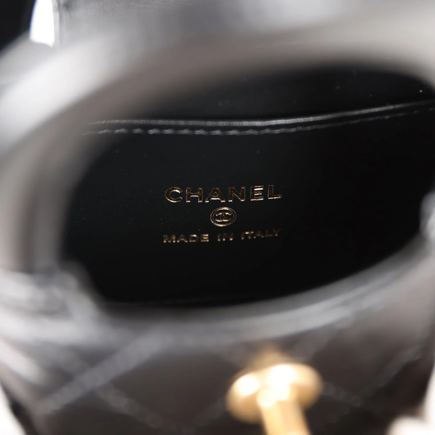 Chanel Nano Kelly Shopper Black Shiny Aged Calfskin Brushed Gold Hardware - Image 9