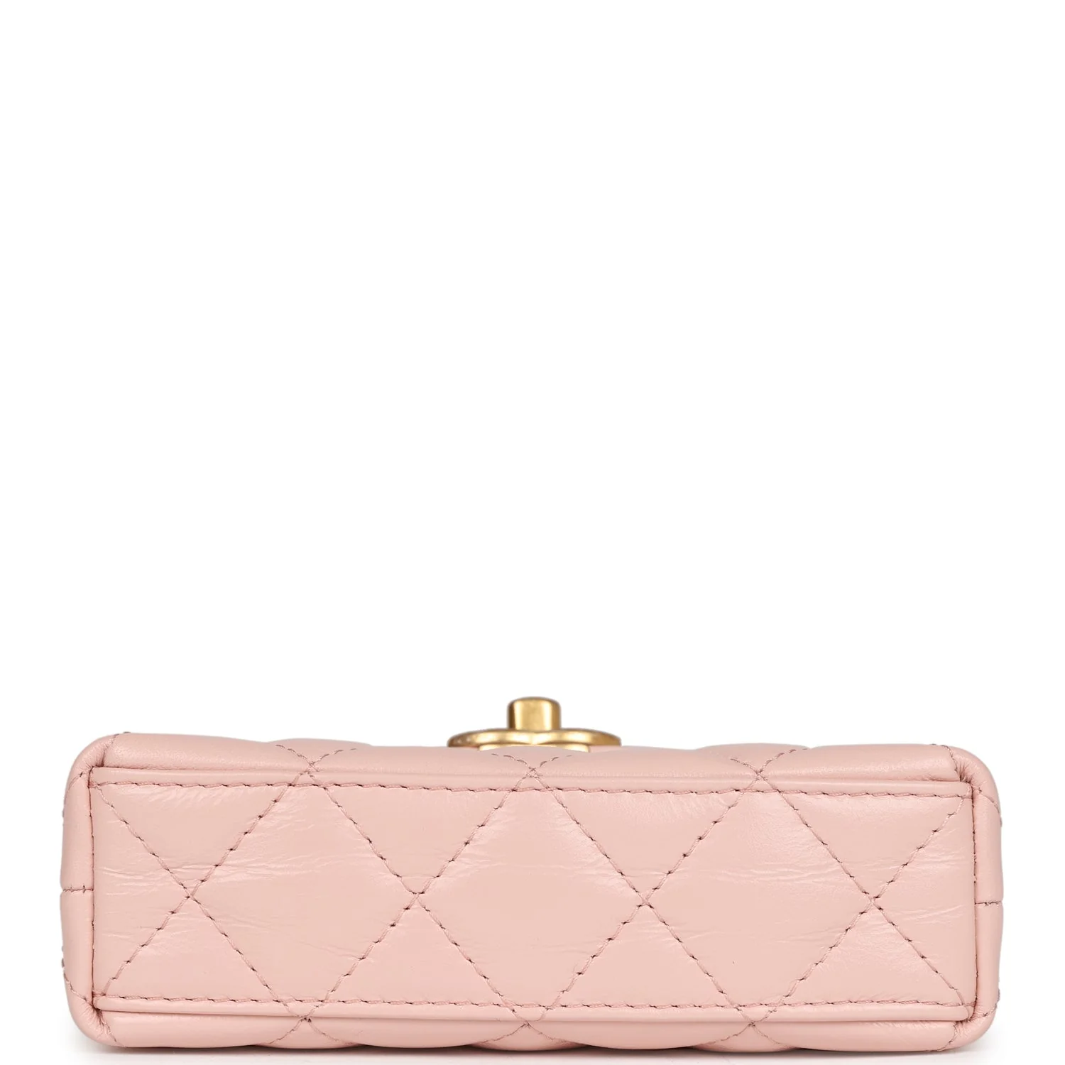 Chanel Nano Kelly Shopper Light Pink Shiny Aged Calfskin Brushed Gold Hardware - Image 6