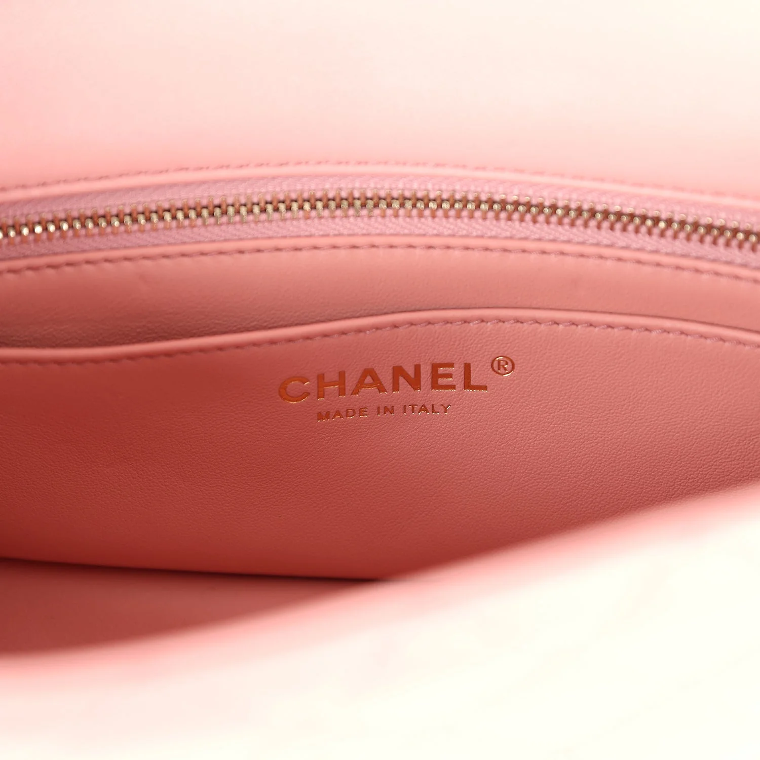 Chanel Mini Pearl Crush Rectangular Flap Dark Pink Lambskin Brushed Gold Hardware - Image 10