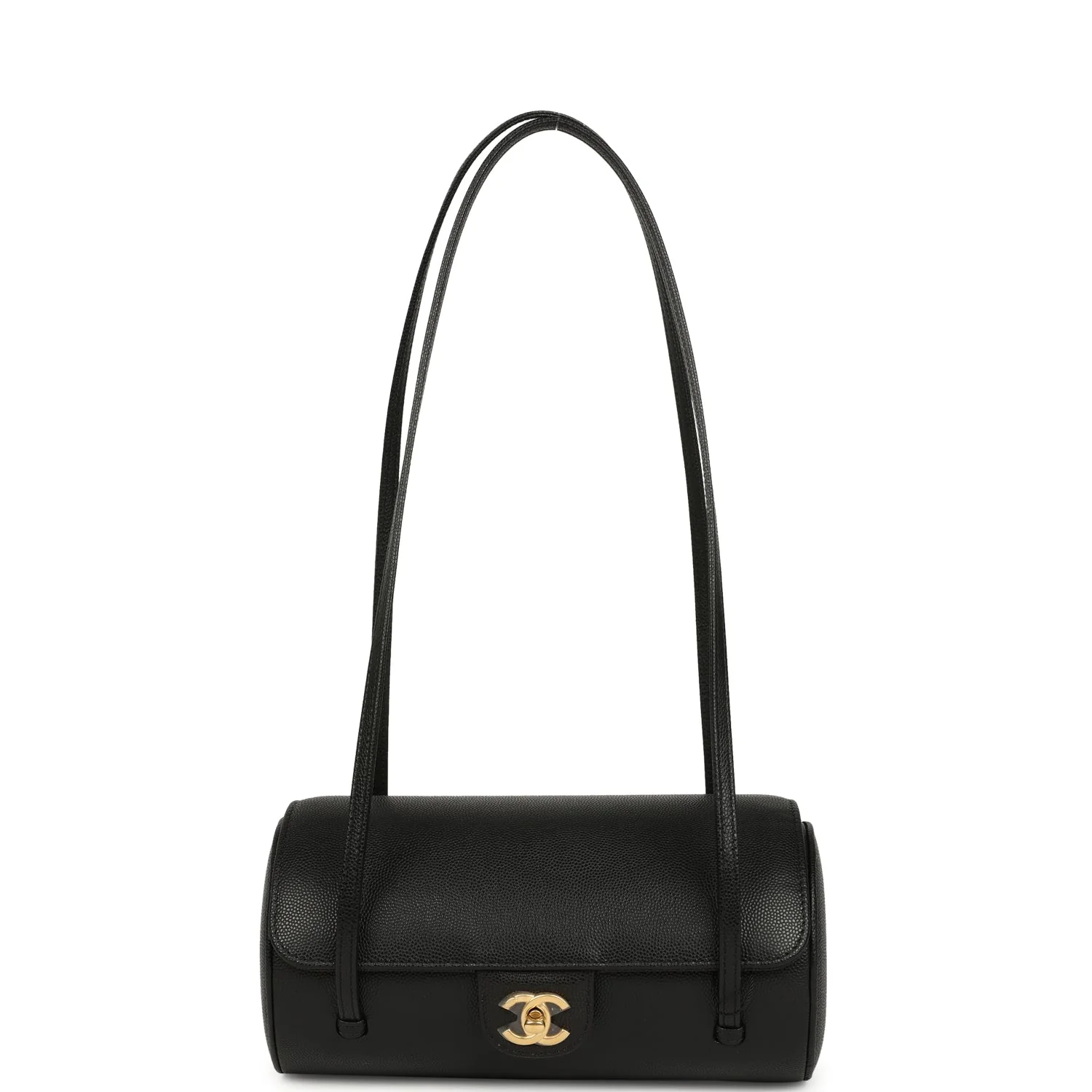 Chanel Preppy Coco Bowling Bag Black Shiny Caviar Brushed Gold Hardware - Image 7