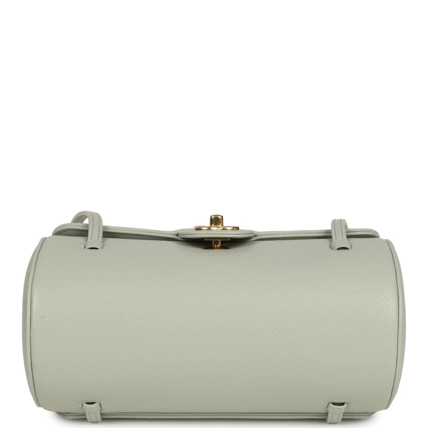 Chanel Preppy Coco Bowling Bag Light Green Shiny Caviar Brushed Gold Hardware - Image 7