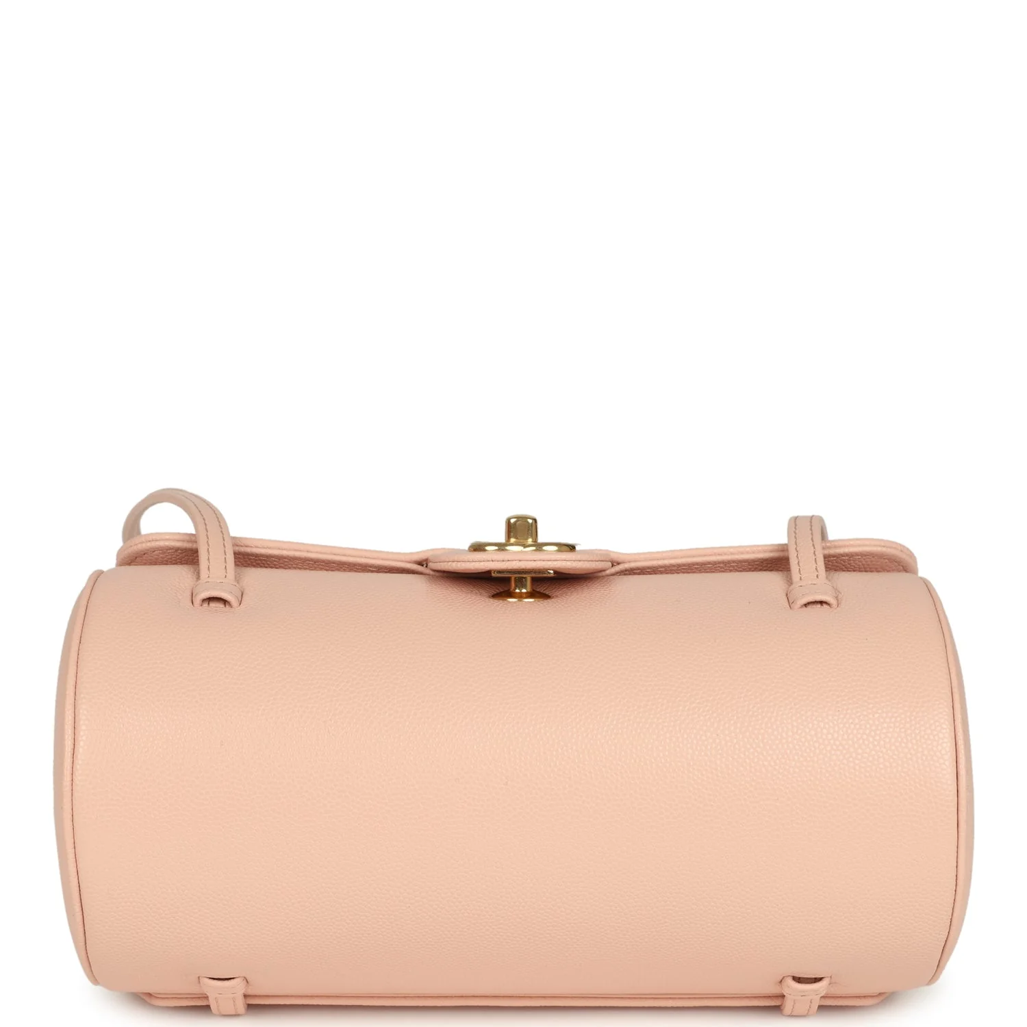 Chanel Preppy Coco Bowling Bag Light Pink Shiny Caviar Brushed Gold Hardware - Image 6
