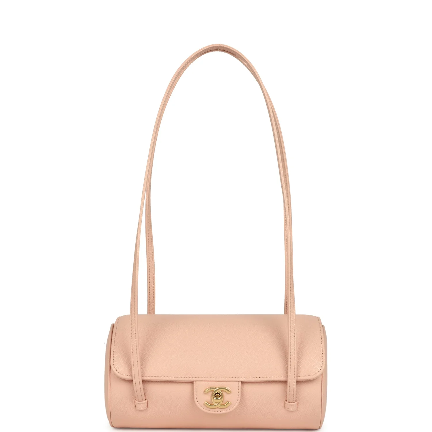 Chanel Preppy Coco Bowling Bag Light Pink Shiny Caviar Brushed Gold Hardware - Image 7