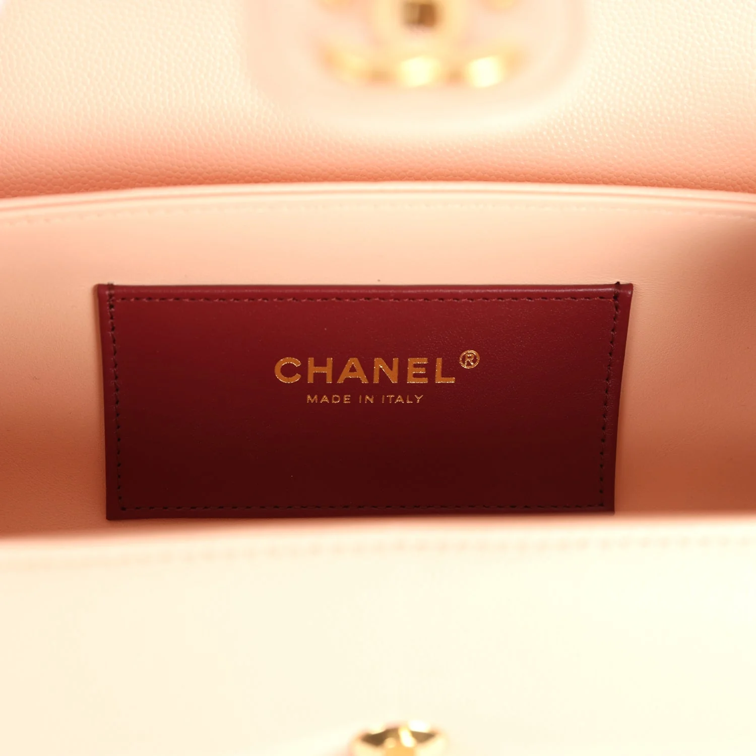 Chanel Preppy Coco Bowling Bag Light Pink Shiny Caviar Brushed Gold Hardware - Image 9