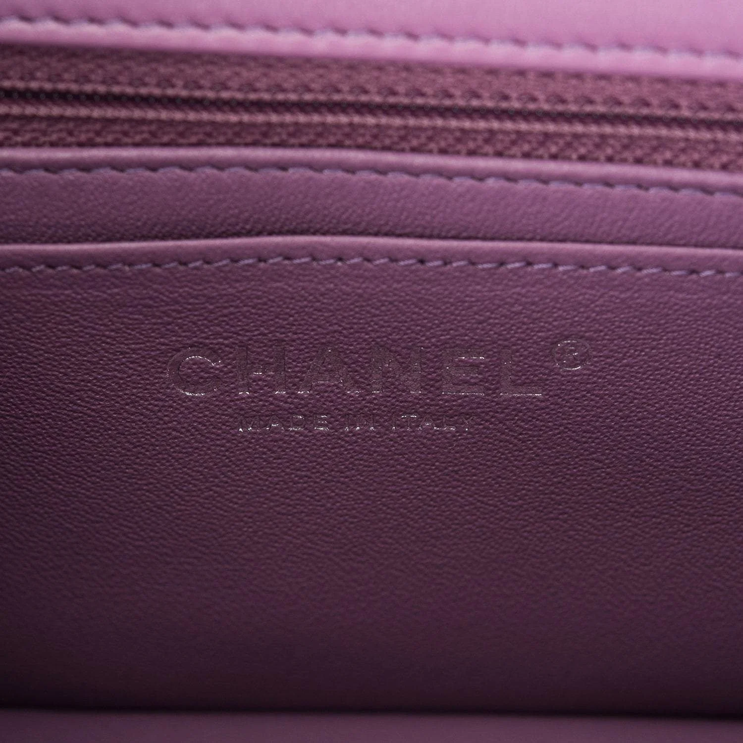 Chanel Purple Quilted Lambskin Rectangular Mini Classic Flap Bag Silver Hardware - Image 8