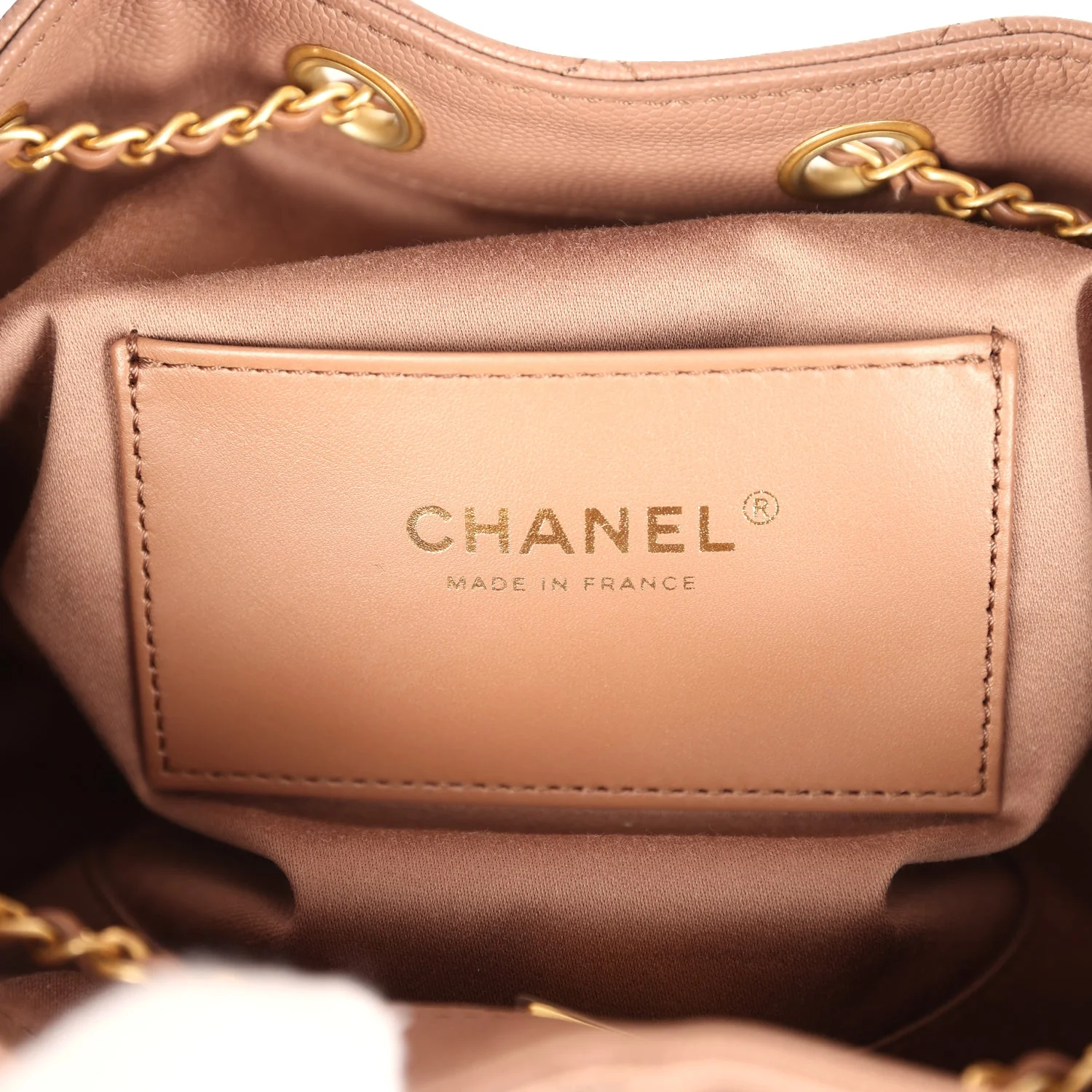 Chanel Small 25 Hobo Bag Brown Caviar Antique Gold Hardware - Image 9