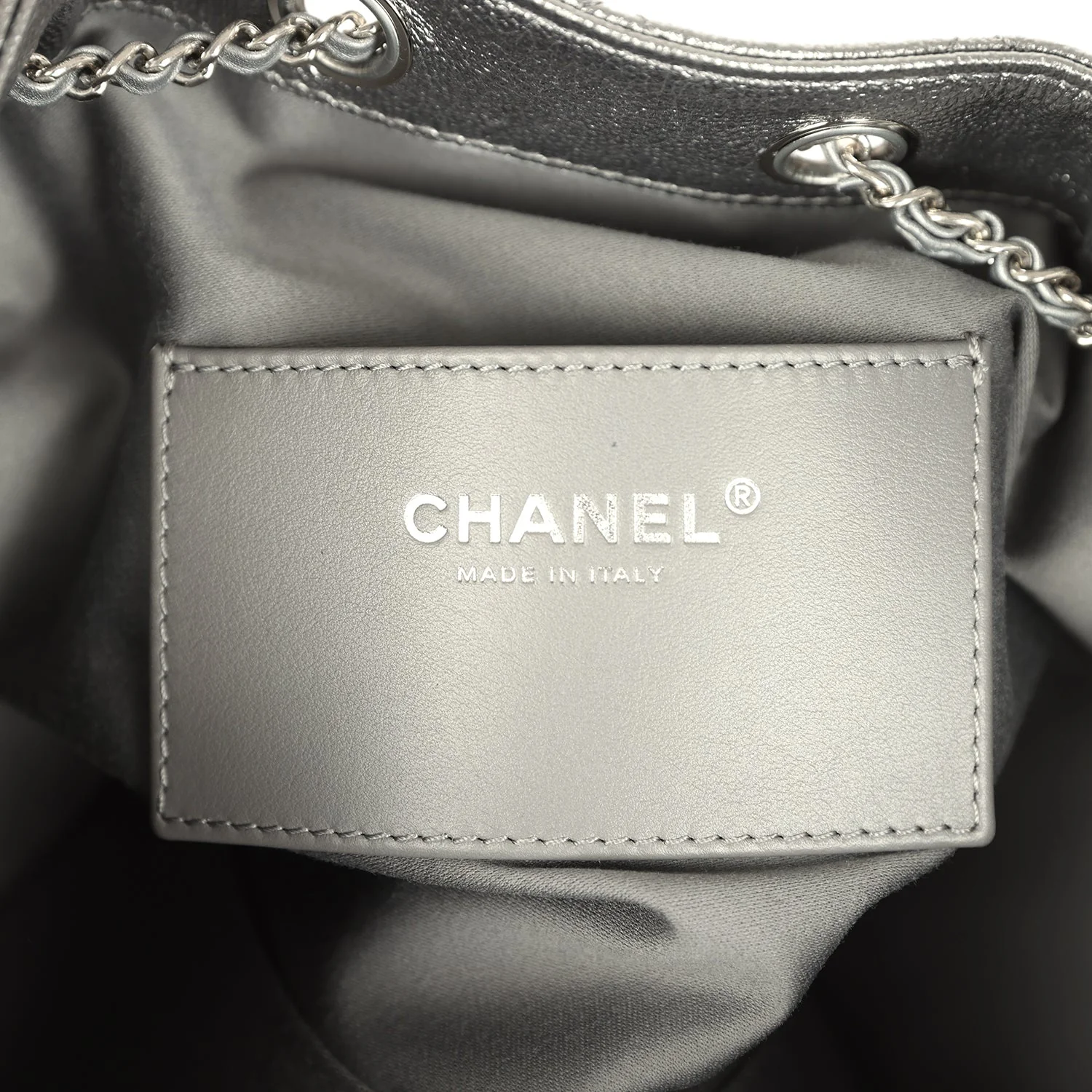 Chanel Small 25 Hobo Bag Metallic Anthracite Caviar Silver Hardware - Image 9