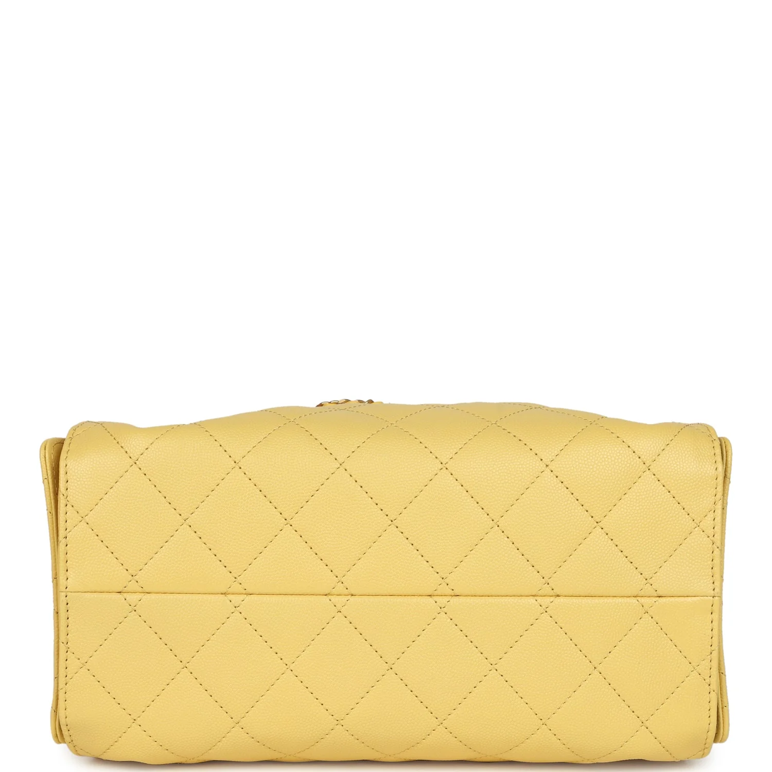Chanel Small 25 Hobo Bag Yellow Caviar Antique Gold Hardware - Image 6