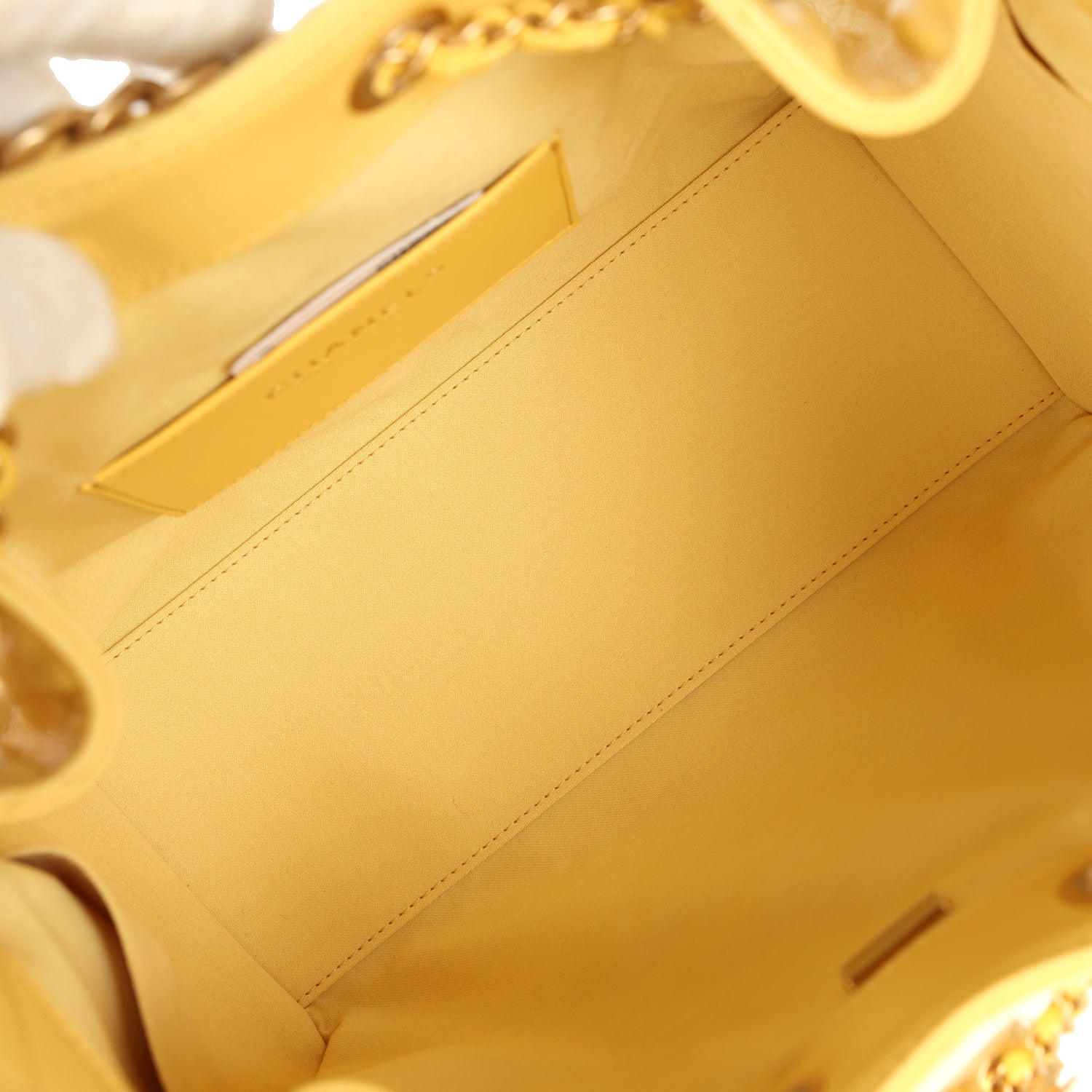 Chanel Small 25 Hobo Bag Yellow Caviar Antique Gold Hardware - Image 8