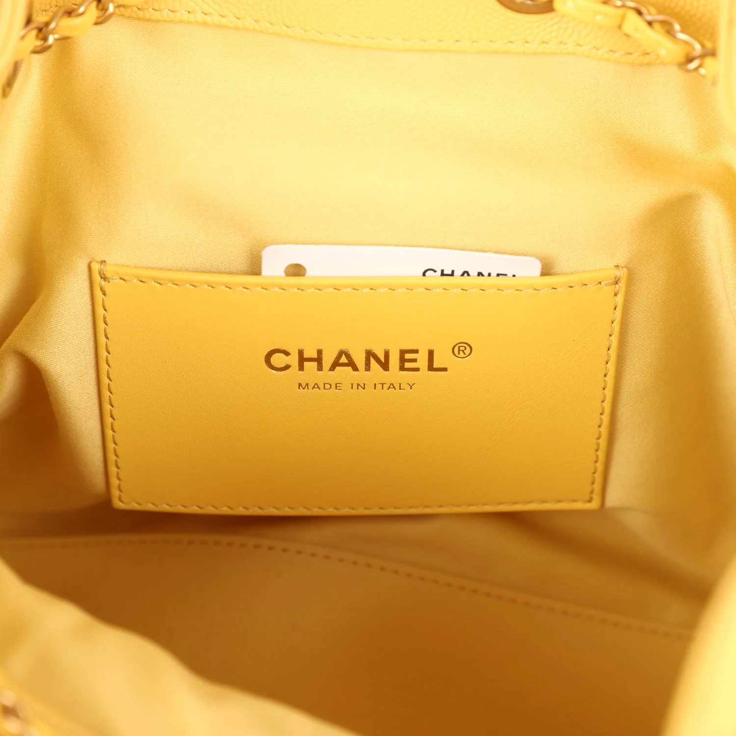 Chanel Small 25 Hobo Bag Yellow Caviar Antique Gold Hardware - Image 9