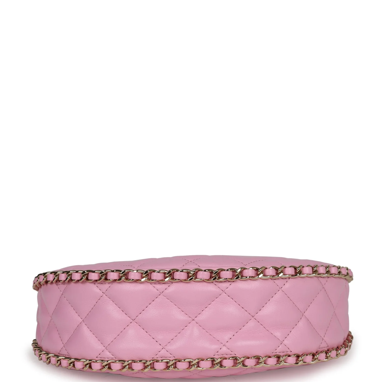 Chanel Small Chain Around Hobo Pink Lambskin Gold Hardware - Image 7