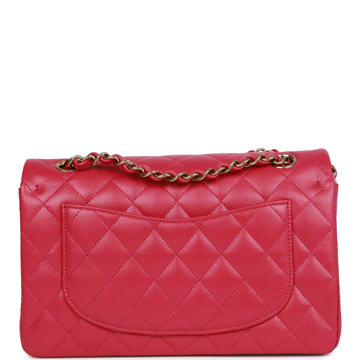 Chanel Small Classic Double Flap Fuchsia Caviar Light Gold Hardware - Image 4