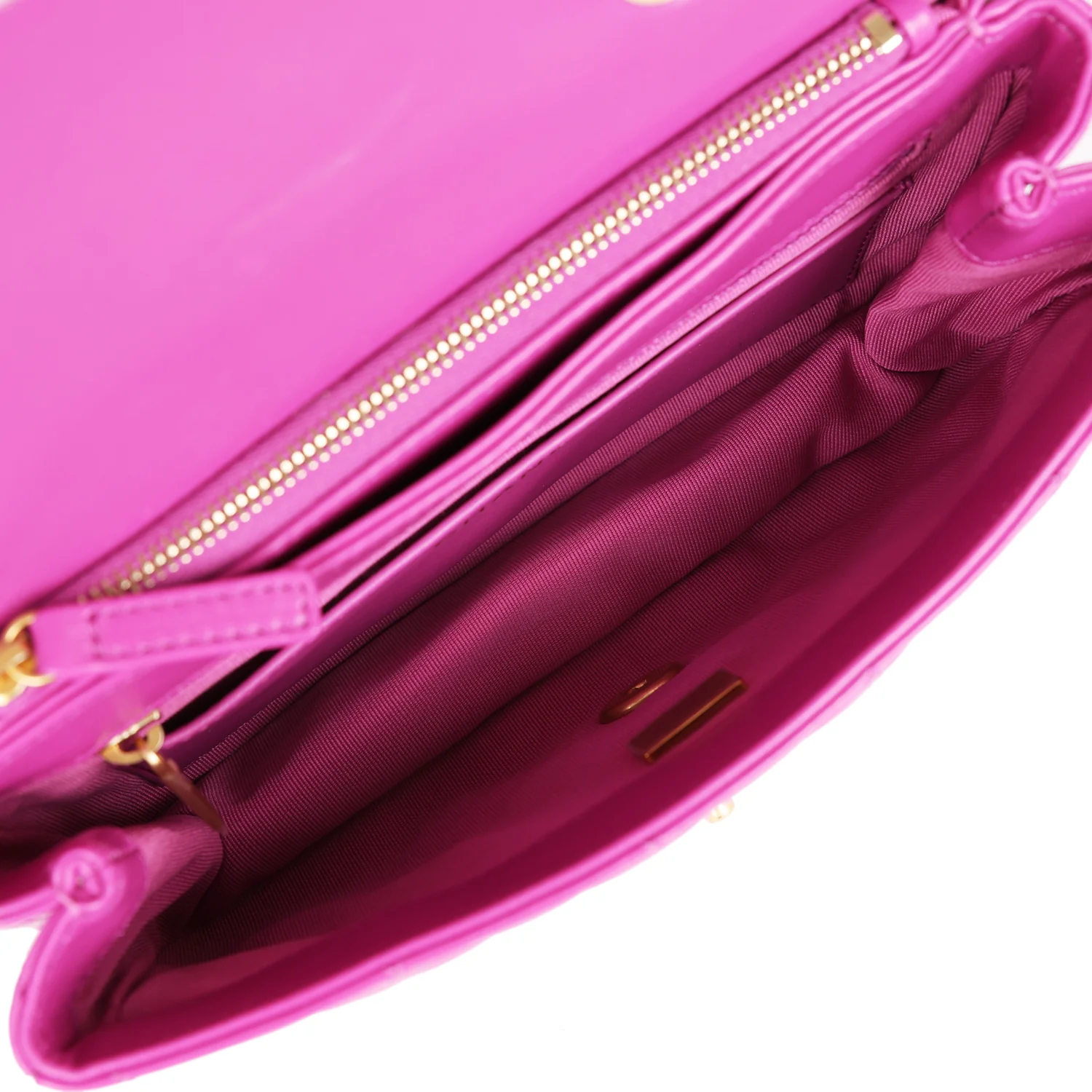 Chanel Small Crush Flap Bag Purple Shiny Aged Calfskin Brushed Gold Hardware - Image 9