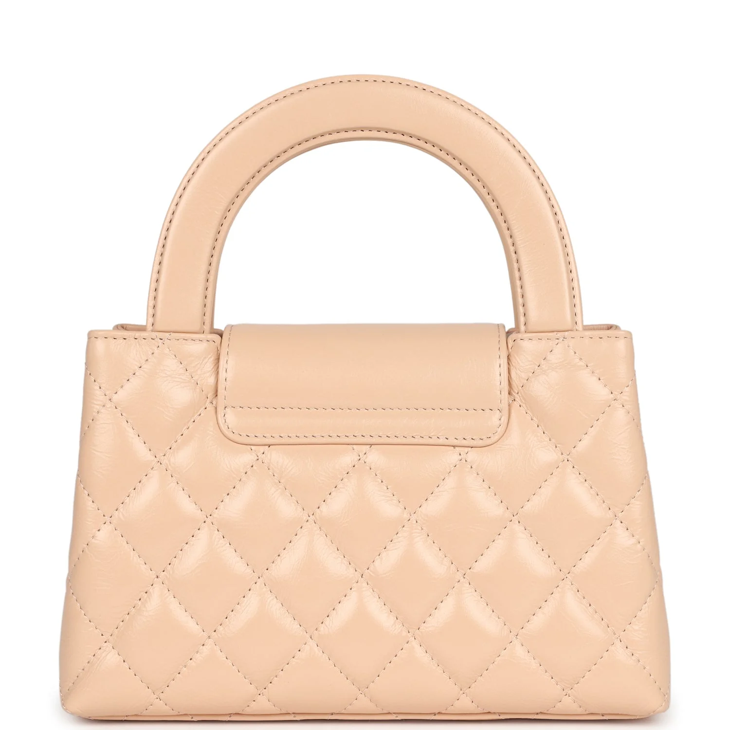 Chanel Small Kelly Shopper Beige Shiny Aged Calfskin Brushed Gold Hardware - Image 4