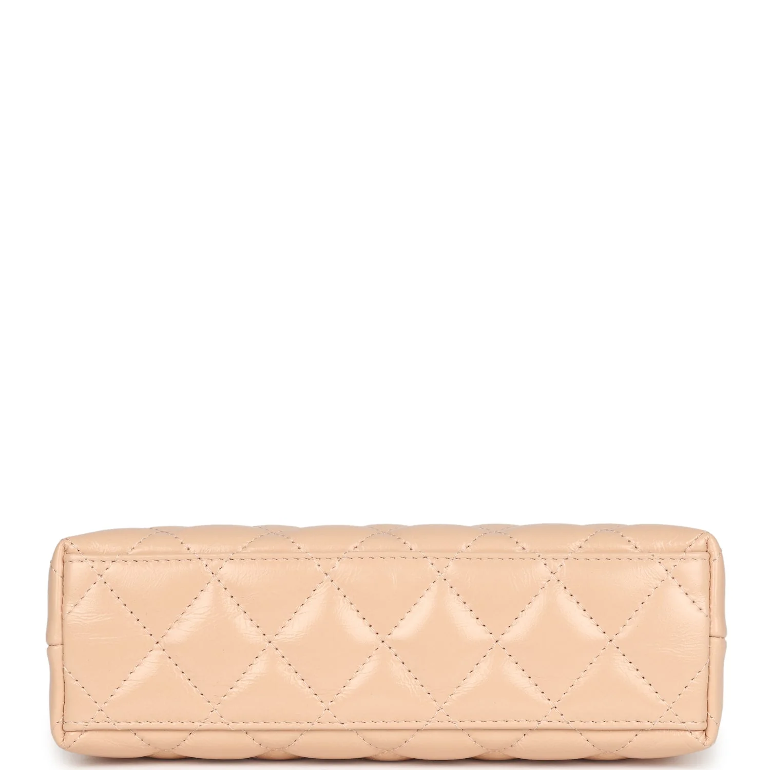 Chanel Small Kelly Shopper Beige Shiny Aged Calfskin Brushed Gold Hardware - Image 6