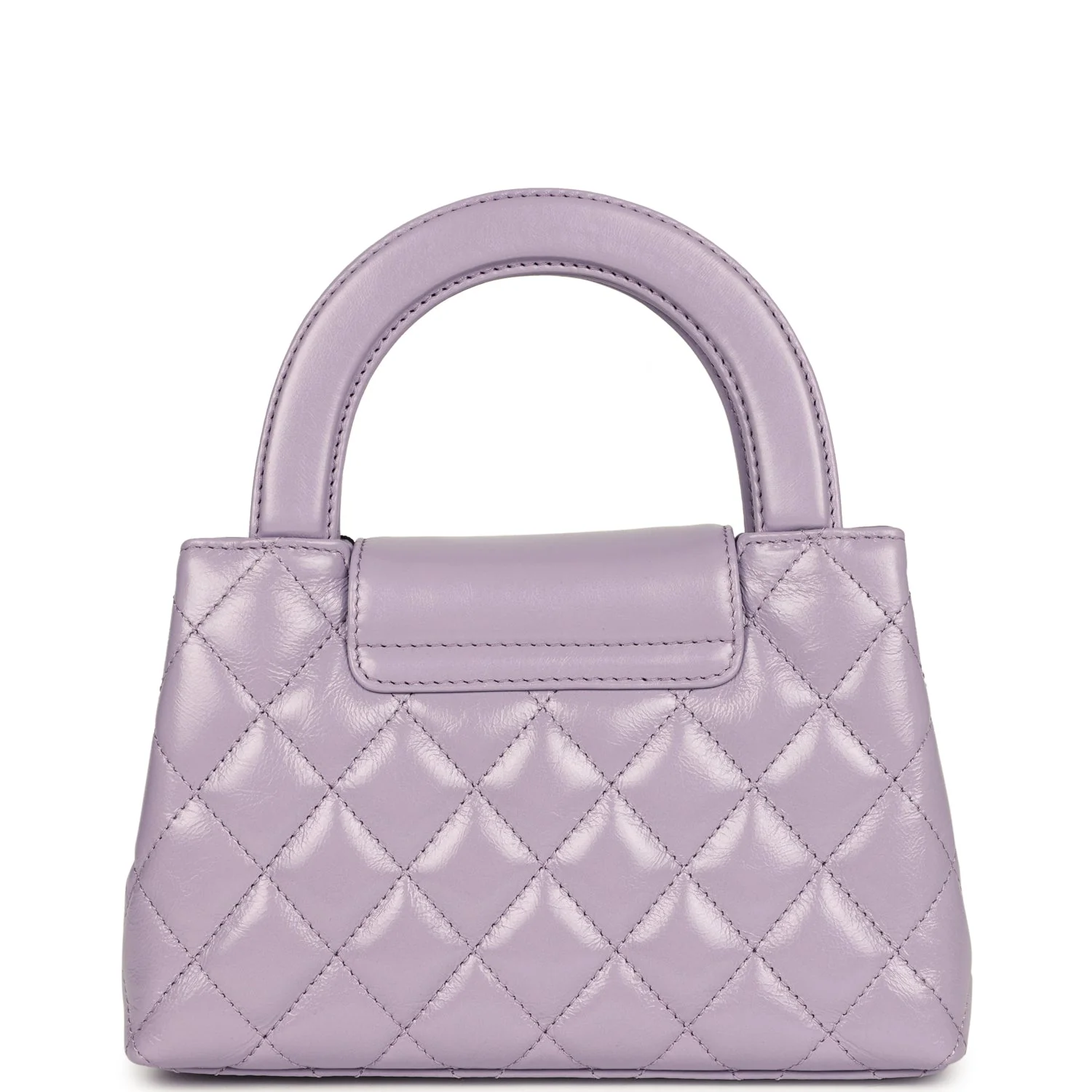 Chanel Small Kelly Shopper Light Purple Shiny Aged Calfskin Brushed Gold Hardware - Image 4