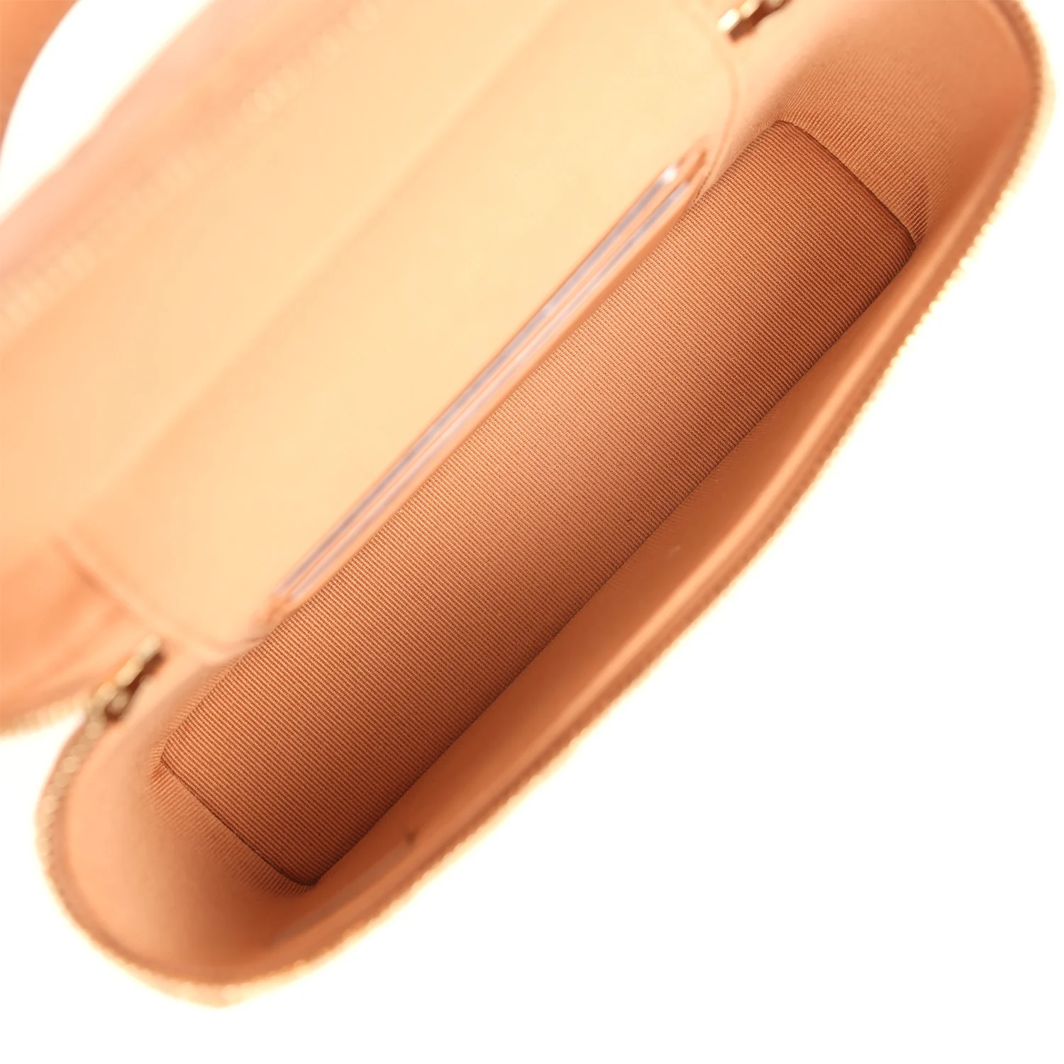 Chanel Top Handle Long Vanity Case with Chain Dark Beige Shiny Caviar Light Gold Hardware - Image 8