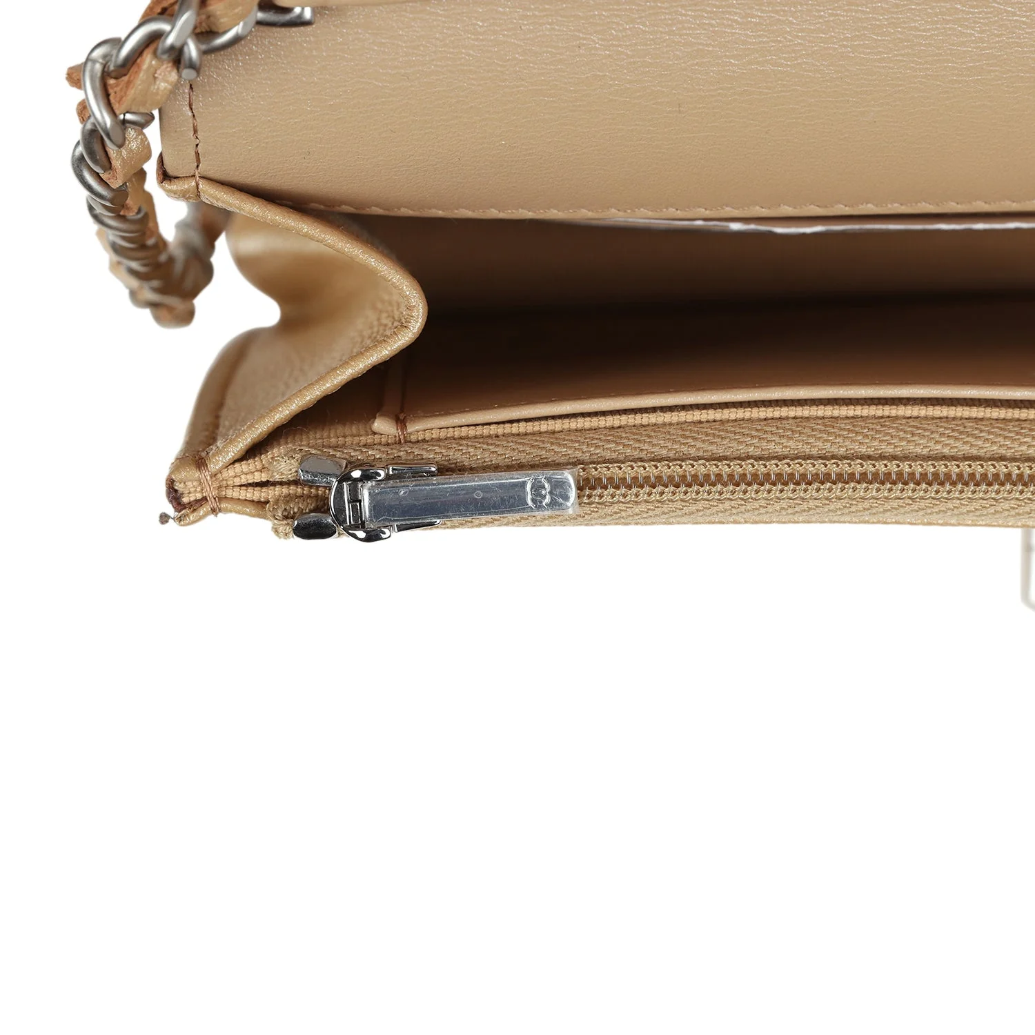 Chanel Wallet On Chain WOC Beige Iridescent Caviar Silver Hardware - Image 13