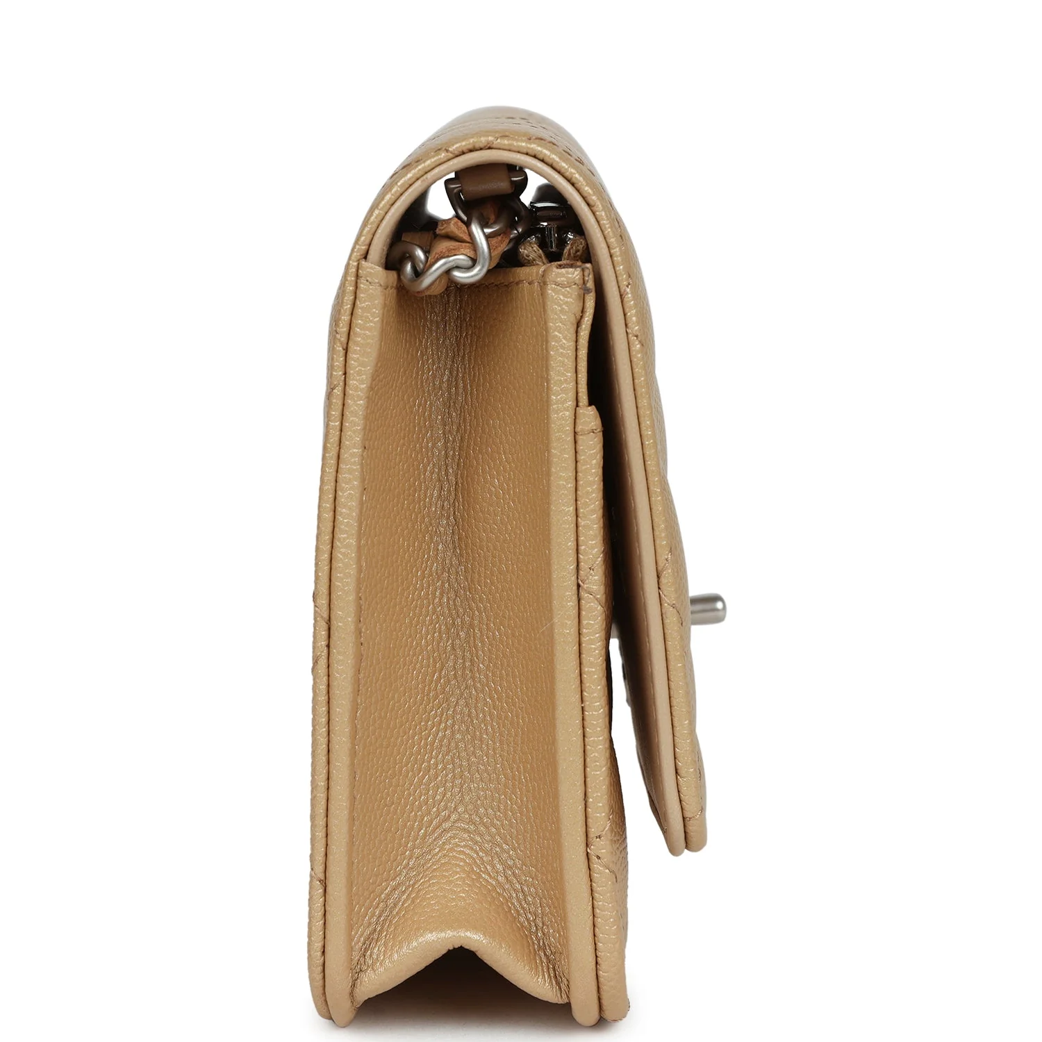 Chanel Wallet On Chain WOC Beige Iridescent Caviar Silver Hardware - Image 3